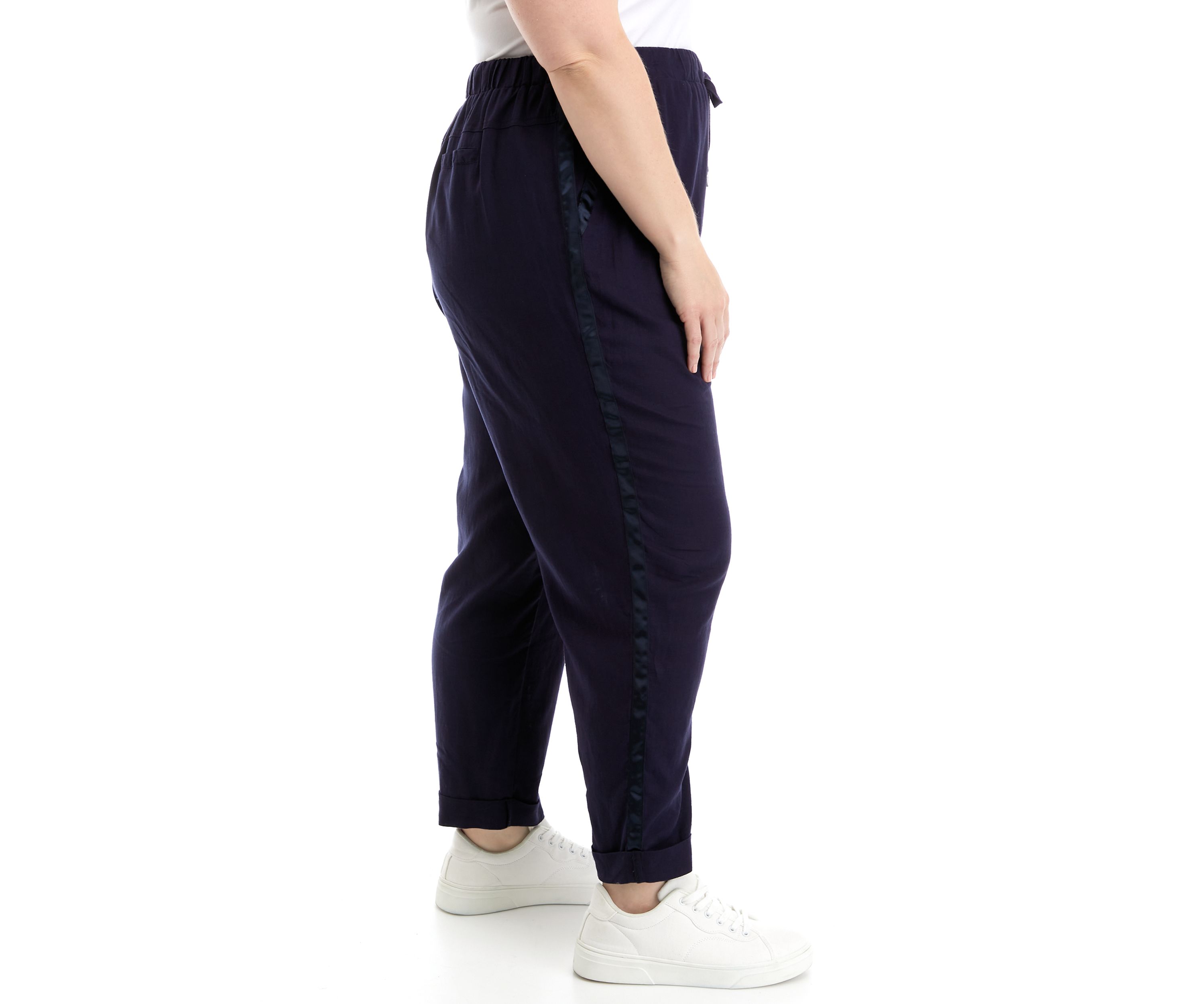 Plus Size Relaxed Roll Cuff Pants