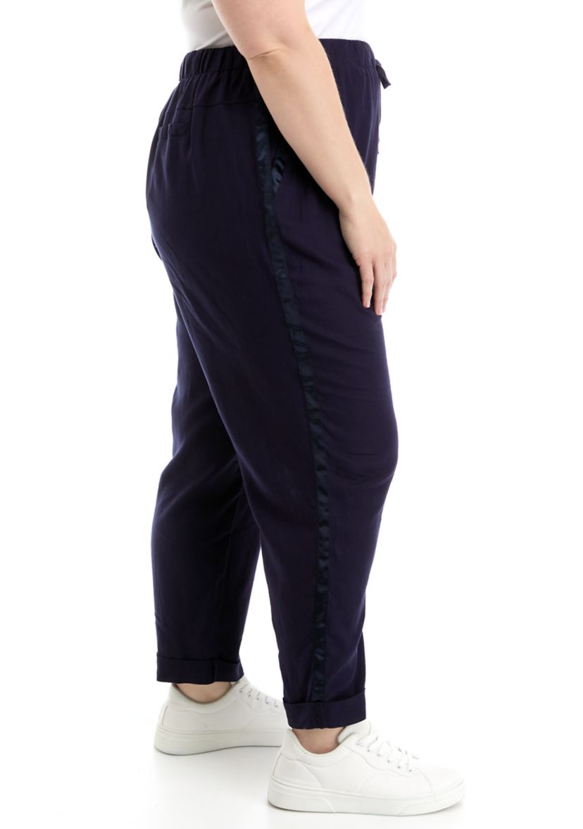 Plus Size Relaxed Roll Cuff Pants
