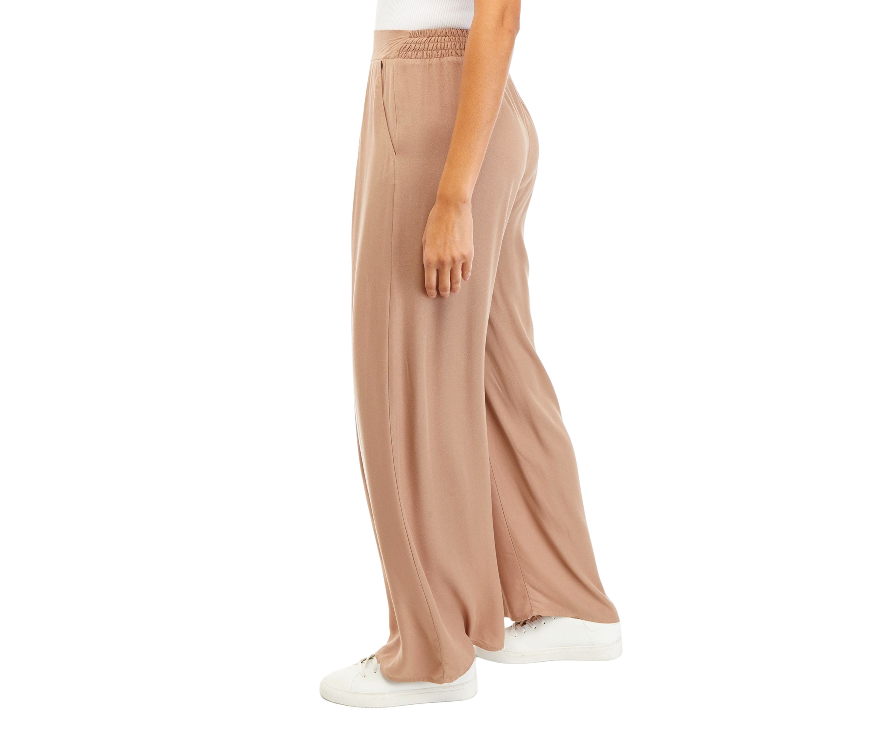 Womens Pull On Wide Leg Pants