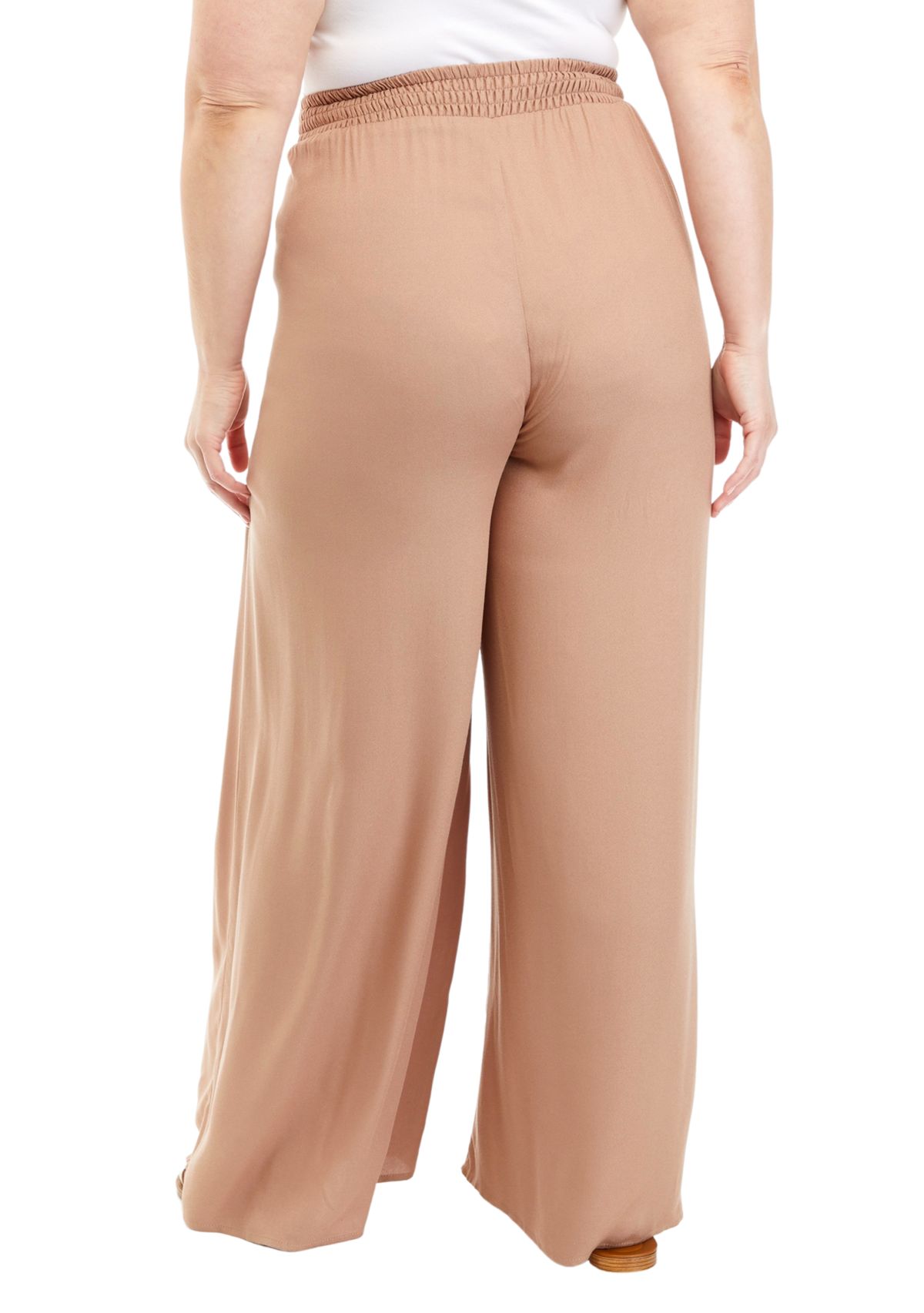 Womens Pull On Wide Leg Pants
