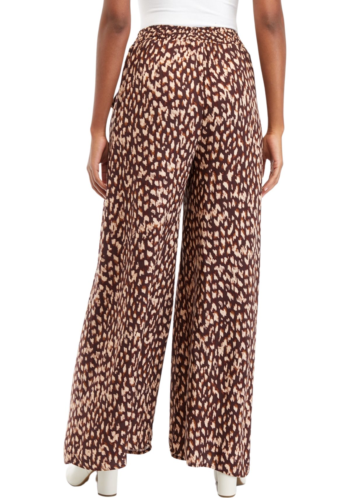 Womens Pull On Wide Leg Pants