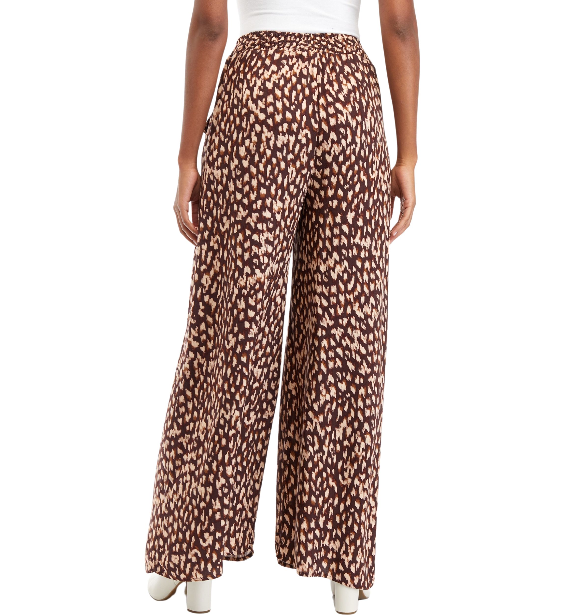 Womens Pull On Wide Leg Pants