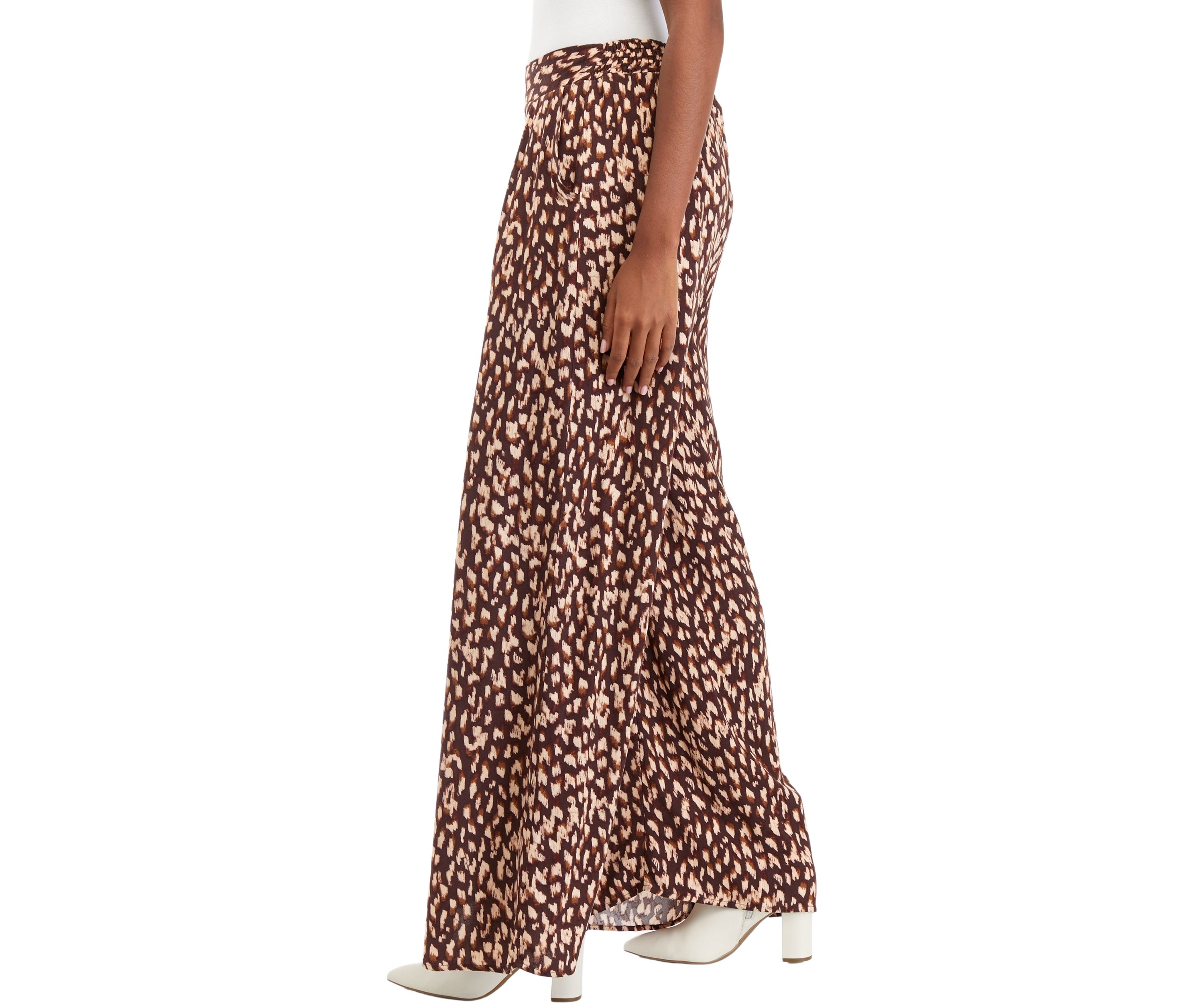 Womens Pull On Wide Leg Pants
