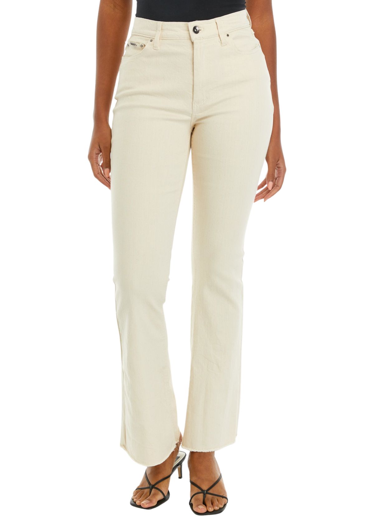 Womens Mid Rise Bootcut Denim Jeans