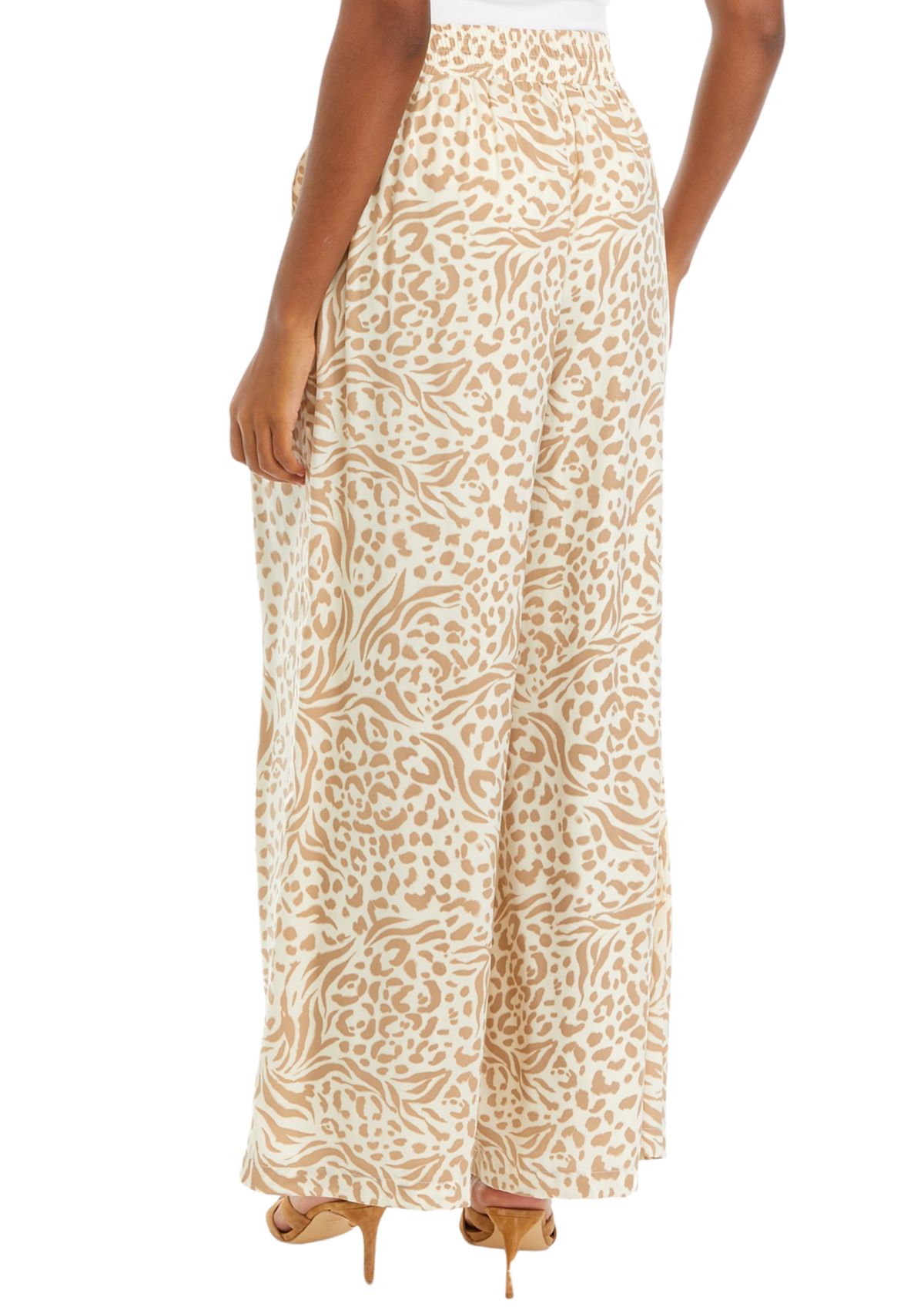 Womens Wide Leg Printed Pants