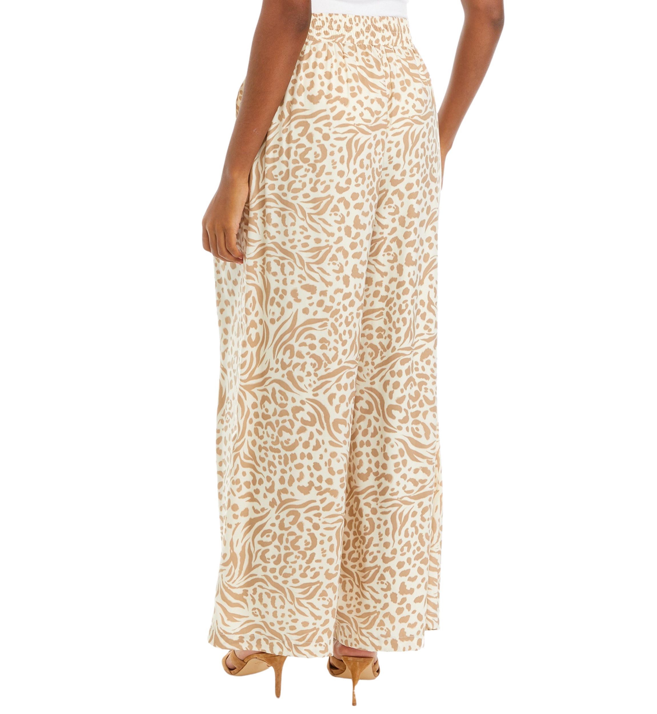 Womens Wide Leg Printed Pants