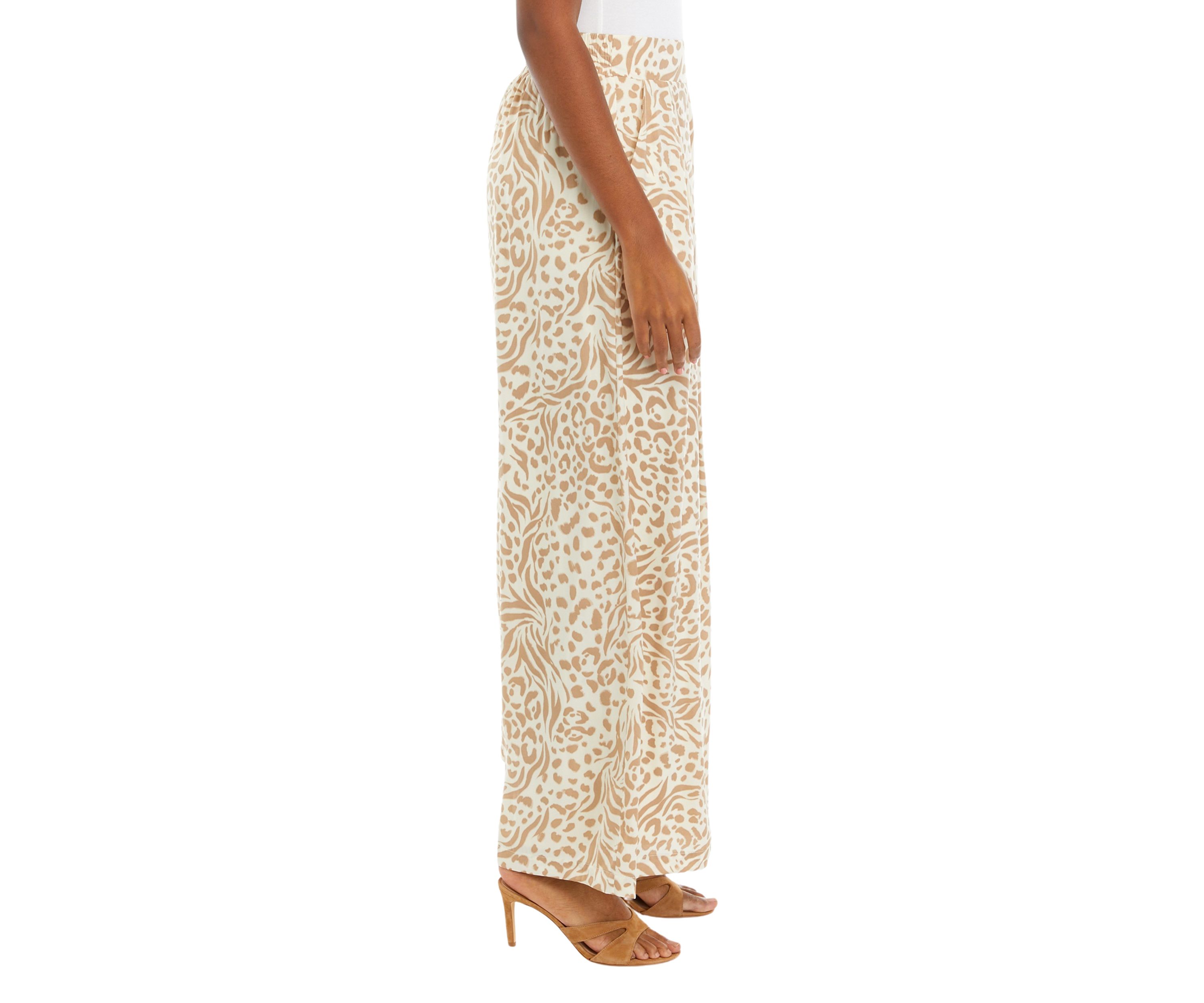 Womens Wide Leg Printed Pants