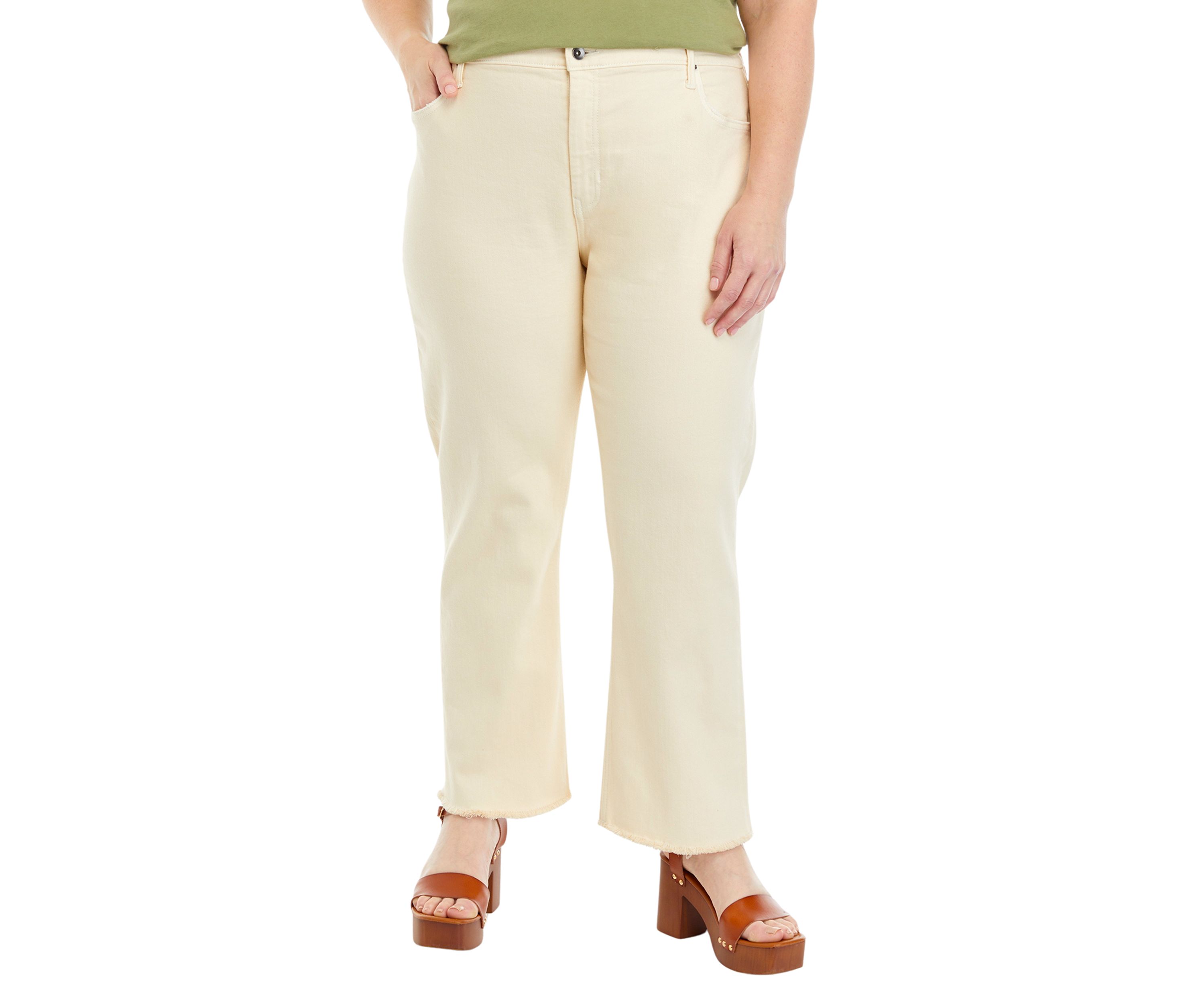 Plus Size Straight Leg High Rise Jeans