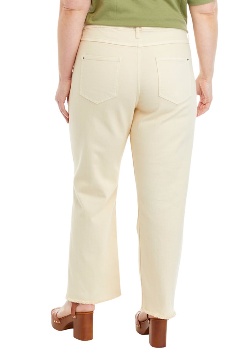 Plus Size Straight Leg High Rise Jeans