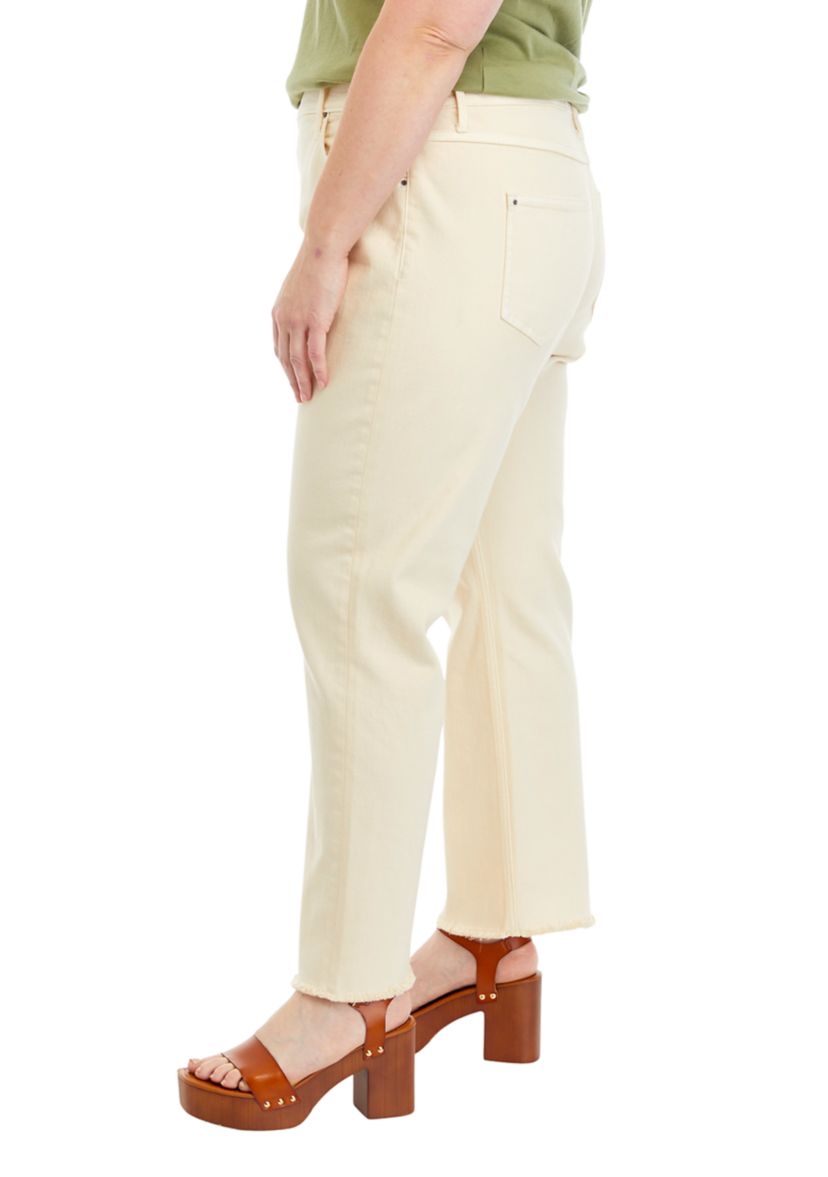 Plus Size Straight Leg High Rise Jeans