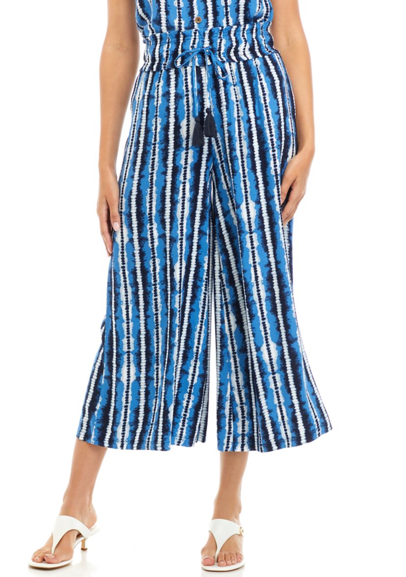 Womens Pull On  Pants Embroidery