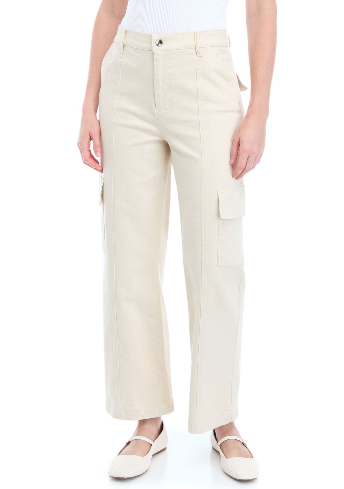 Womens High Rise Cargo Pants