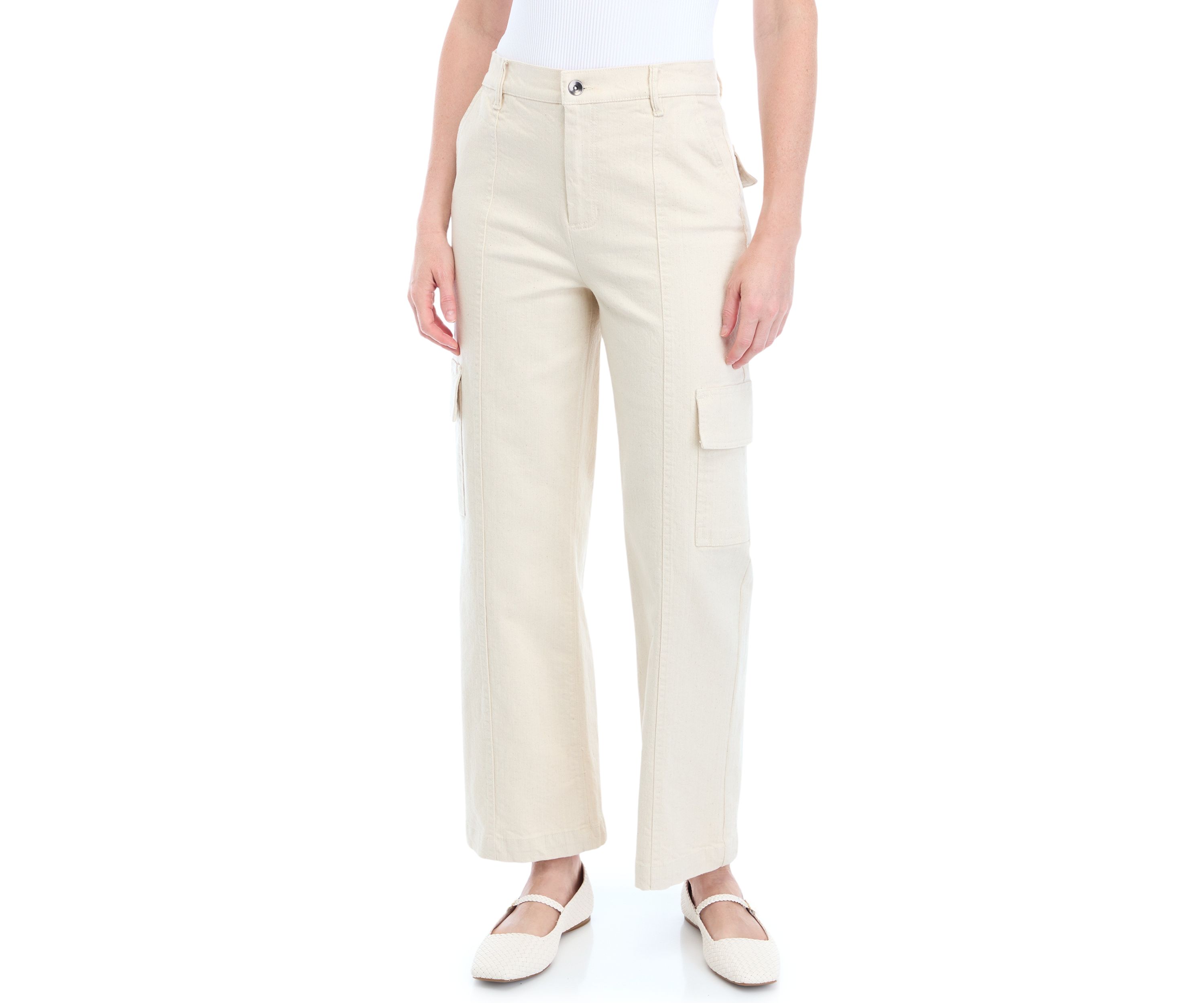Womens High Rise Cargo Pants