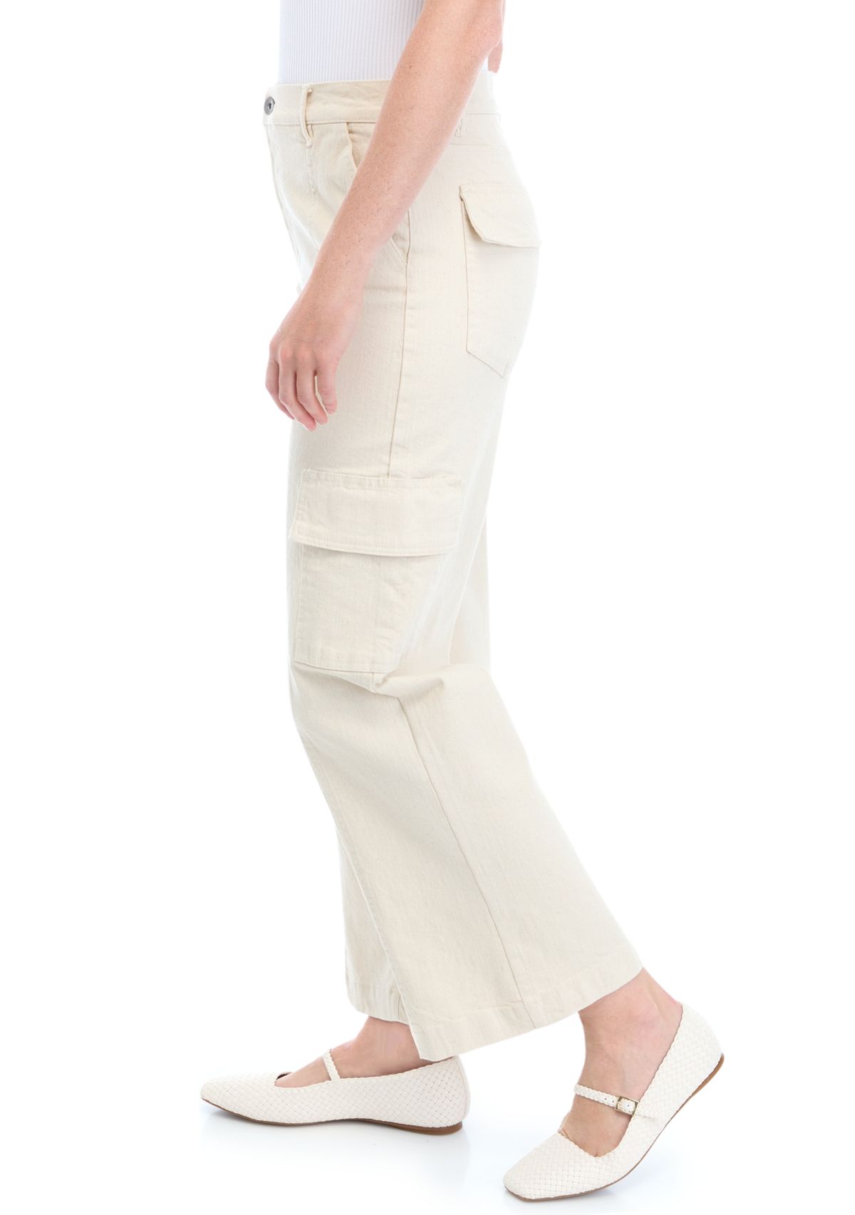 Womens High Rise Cargo Pants