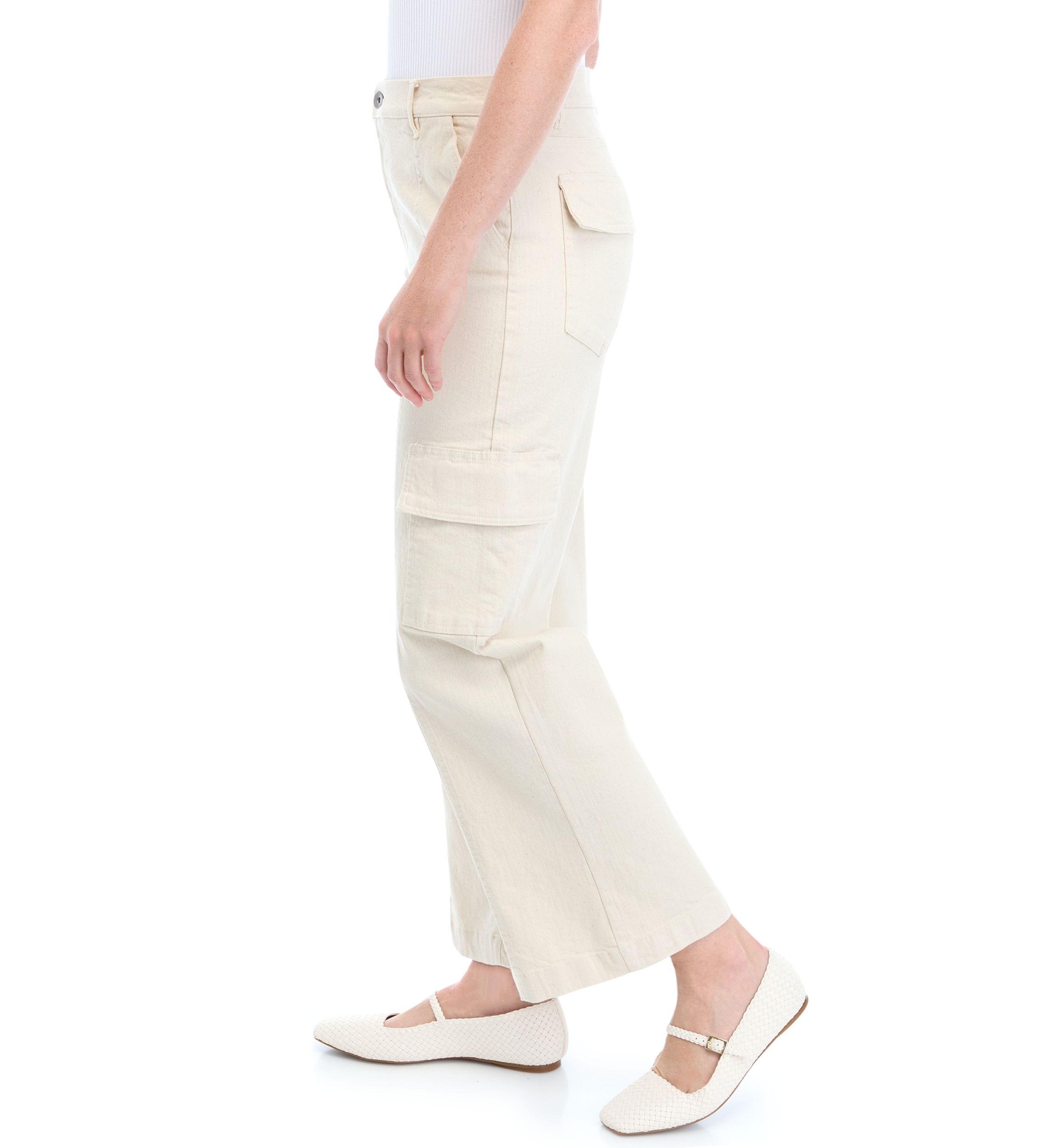 Womens High Rise Cargo Pants
