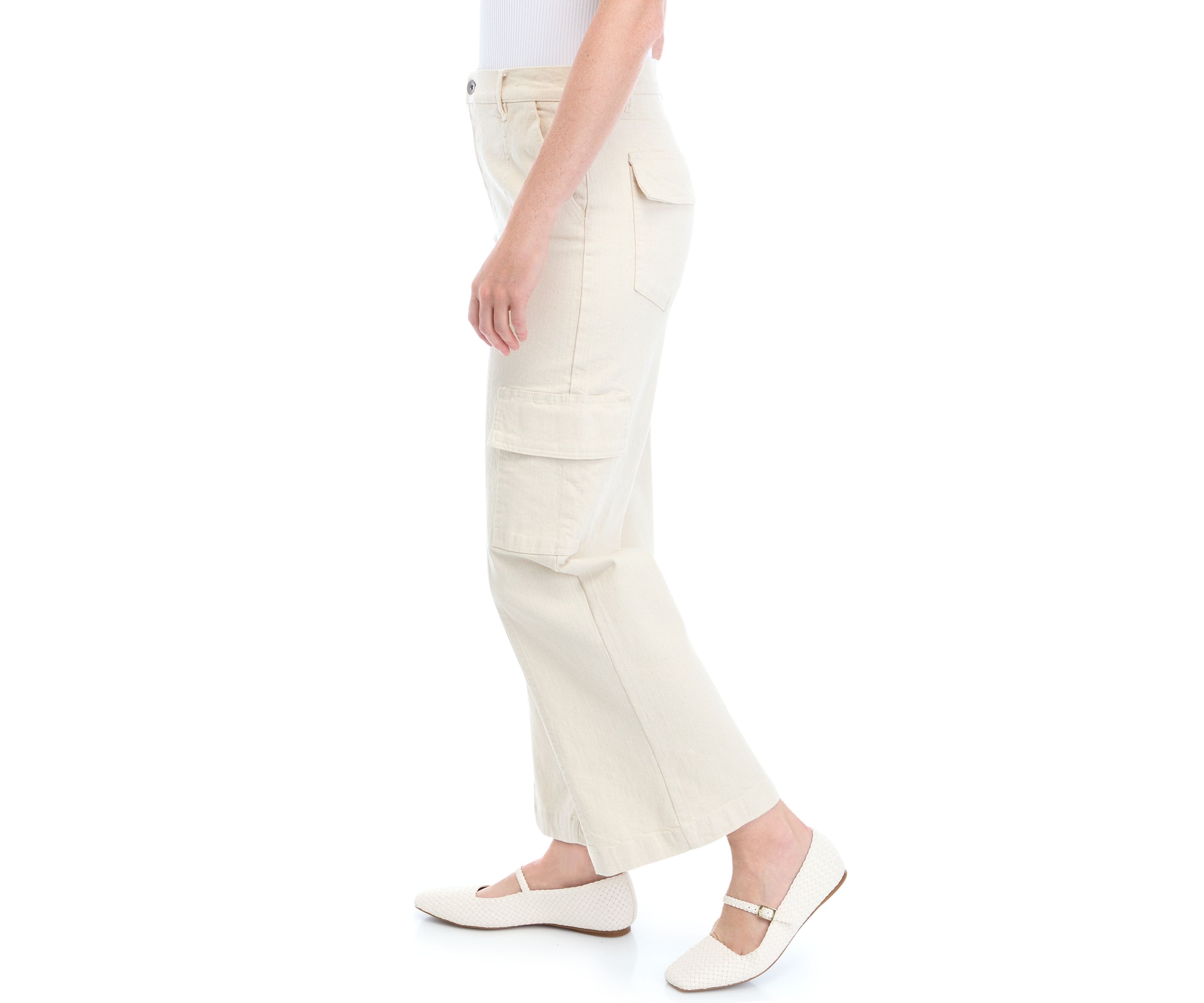 Womens High Rise Cargo Pants