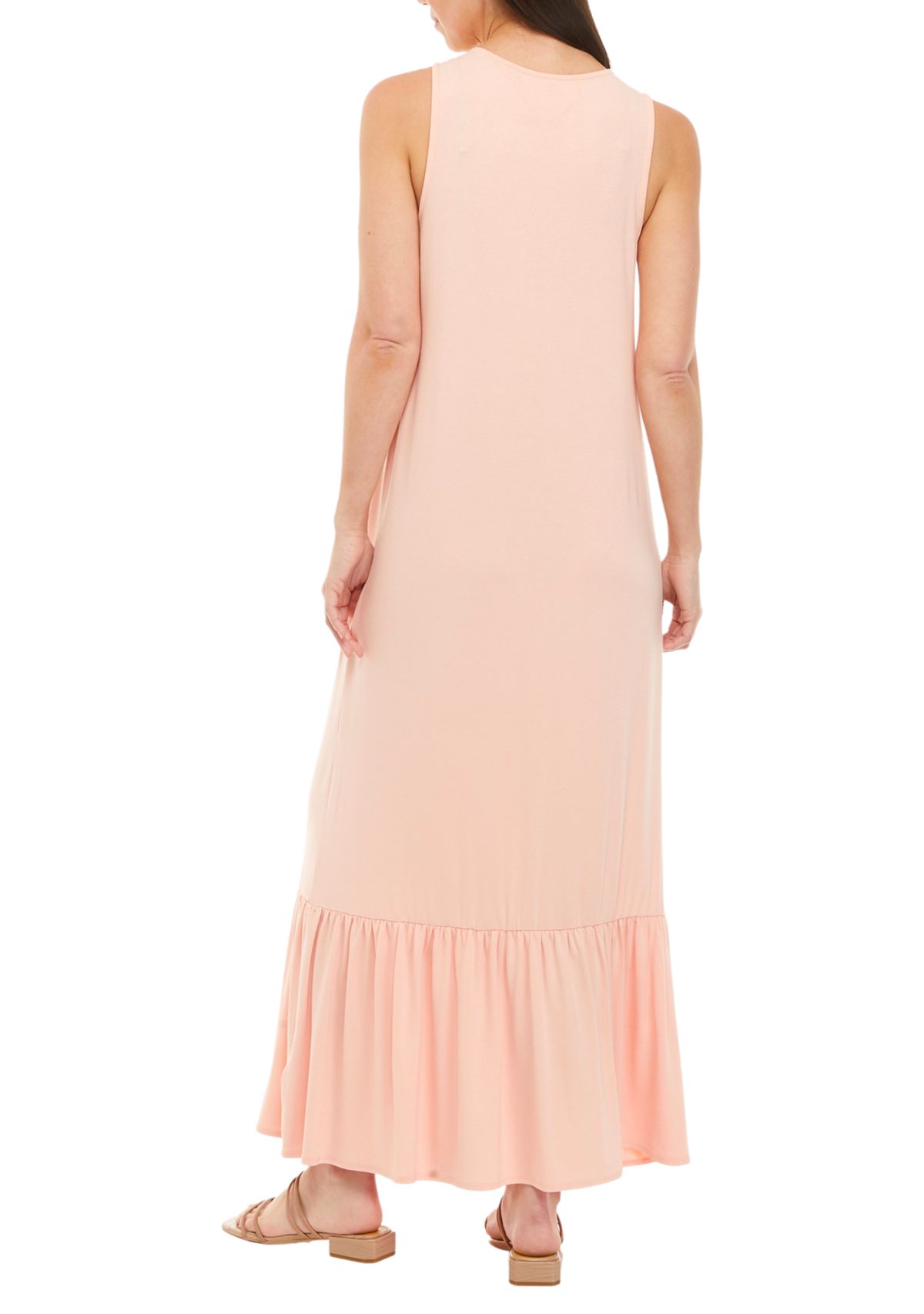 Sleeveless Embroidered Midi Dress 