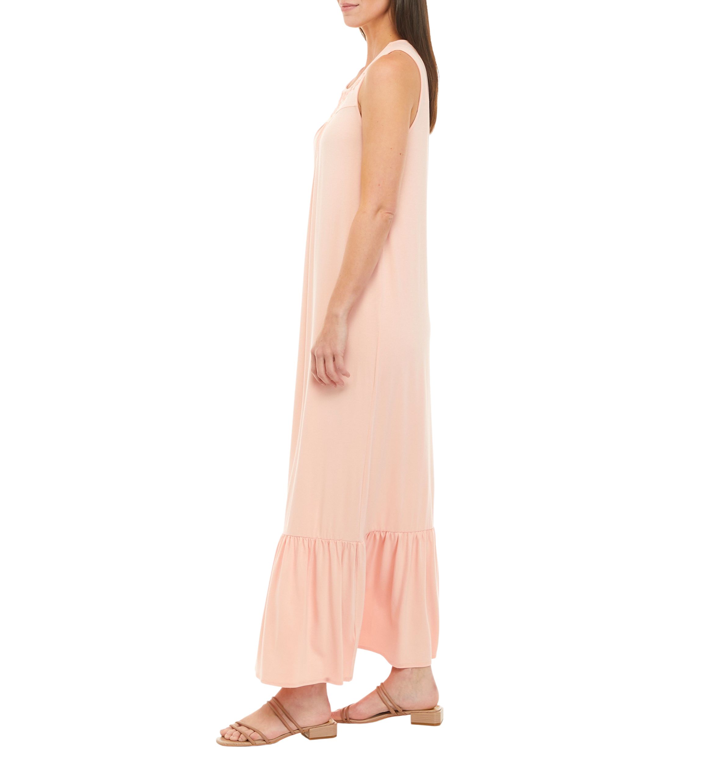 Sleeveless Embroidered Midi Dress 