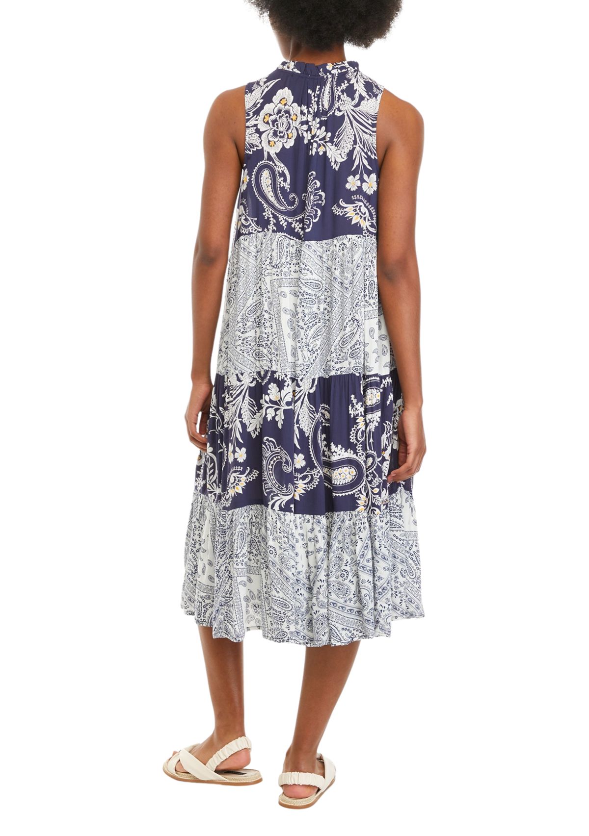 Womens Sleeveless Midi Dress