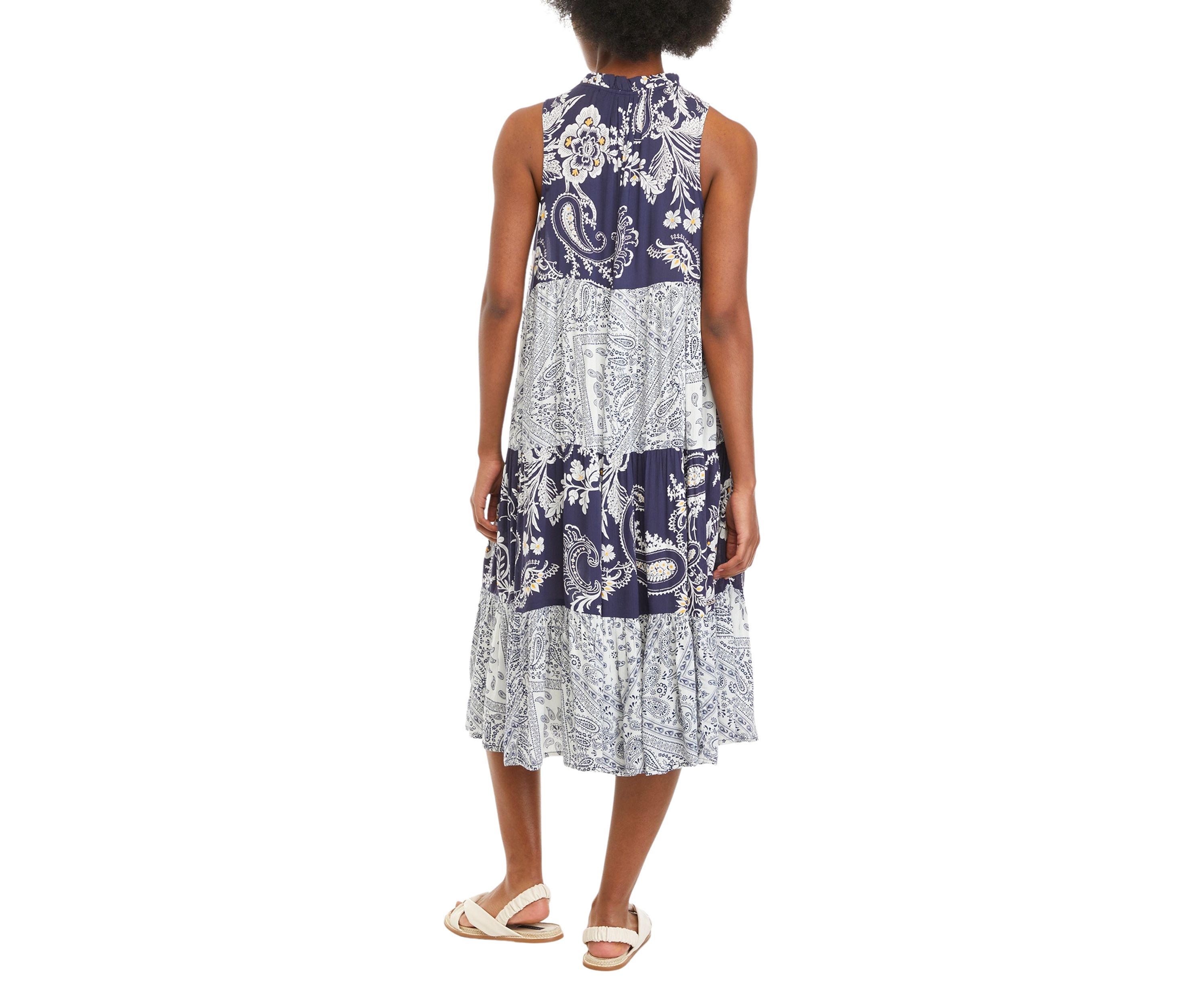 Womens Sleeveless Midi Dress