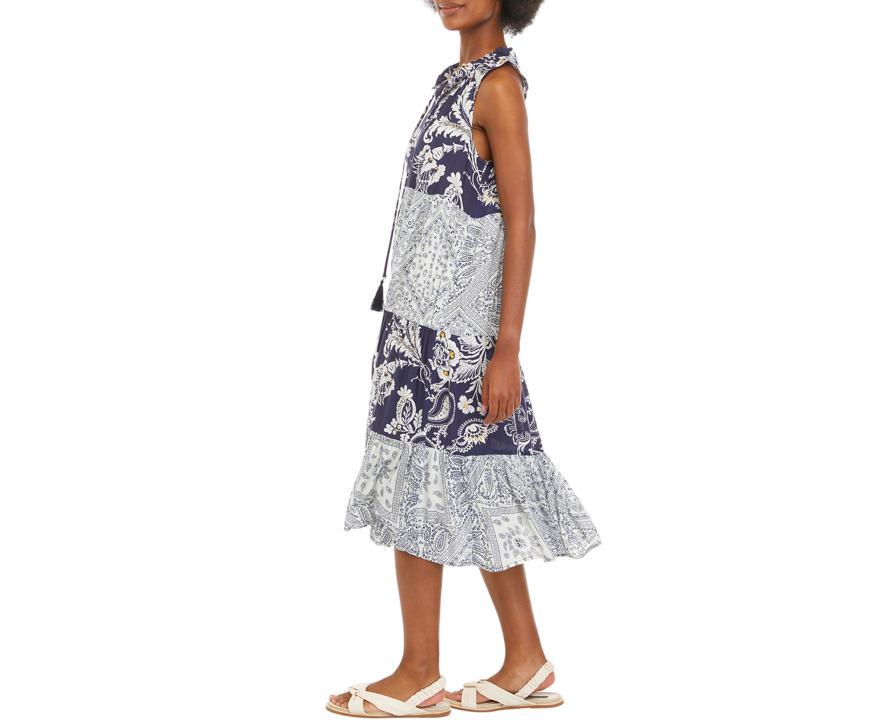 Womens Sleeveless Midi Dress