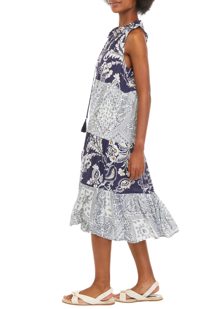 Womens Sleeveless Midi Dress