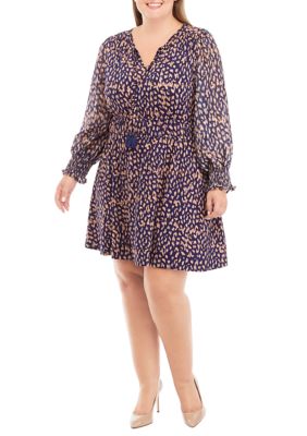Cupio Women's Plus Size Smocked Mini Dress, 3X