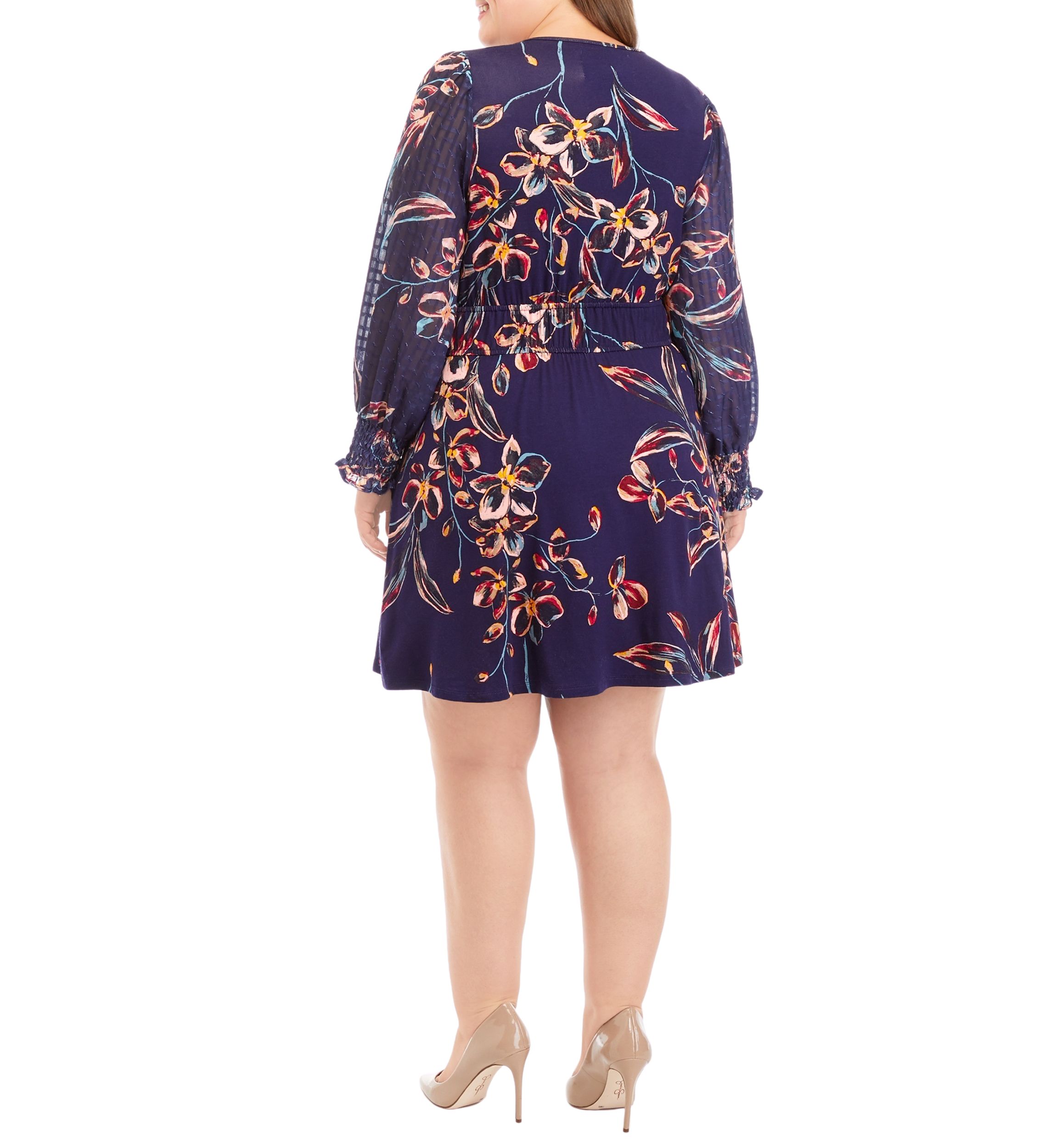 Plus Size Smocked Mini Dress