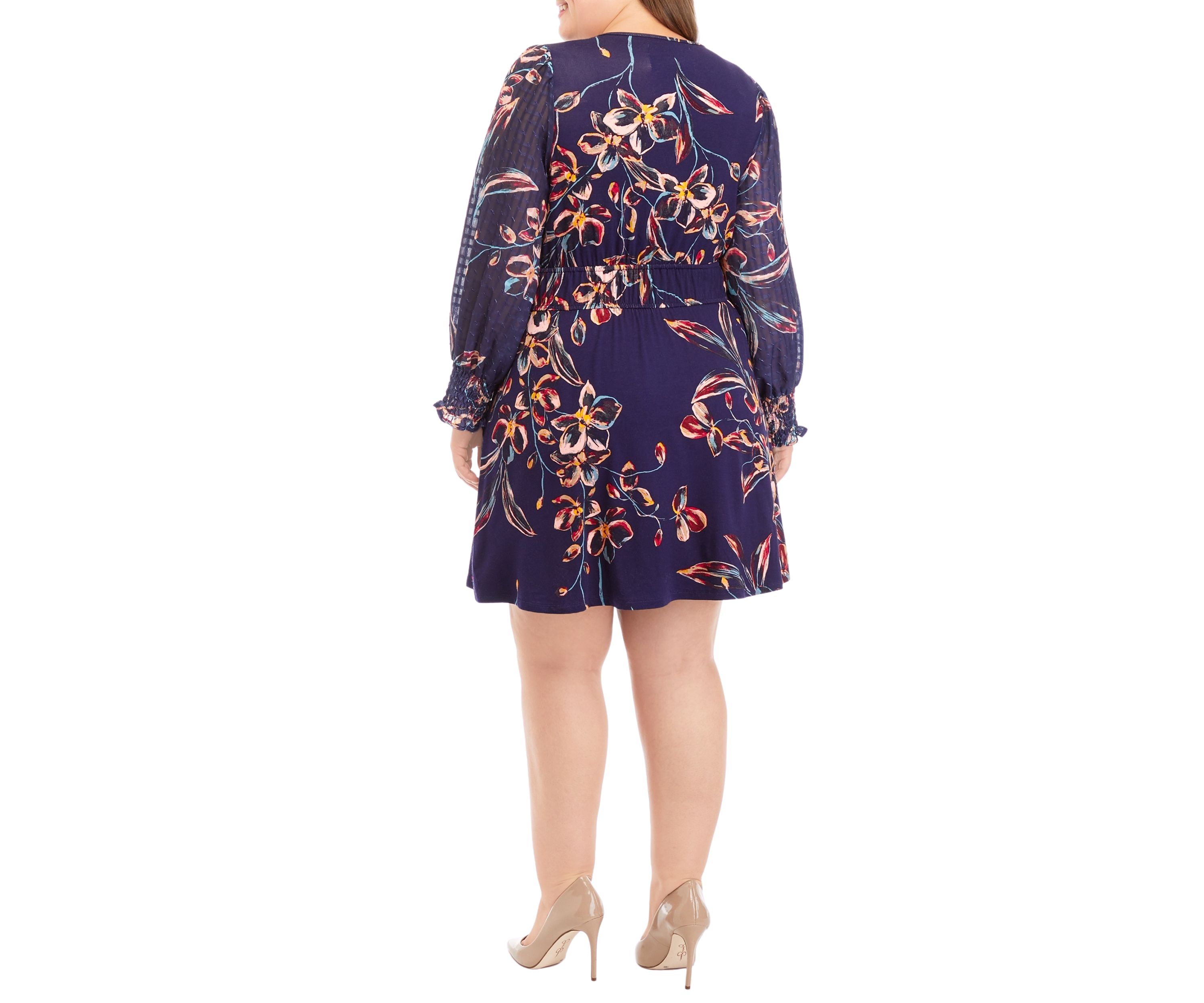 Plus Size Smocked Mini Dress