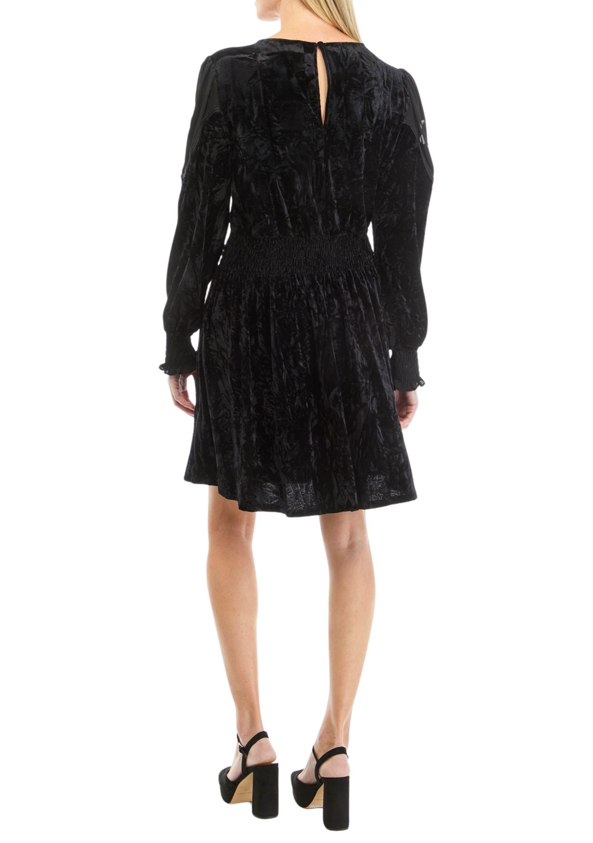 Womens Embroidered Mini Dress