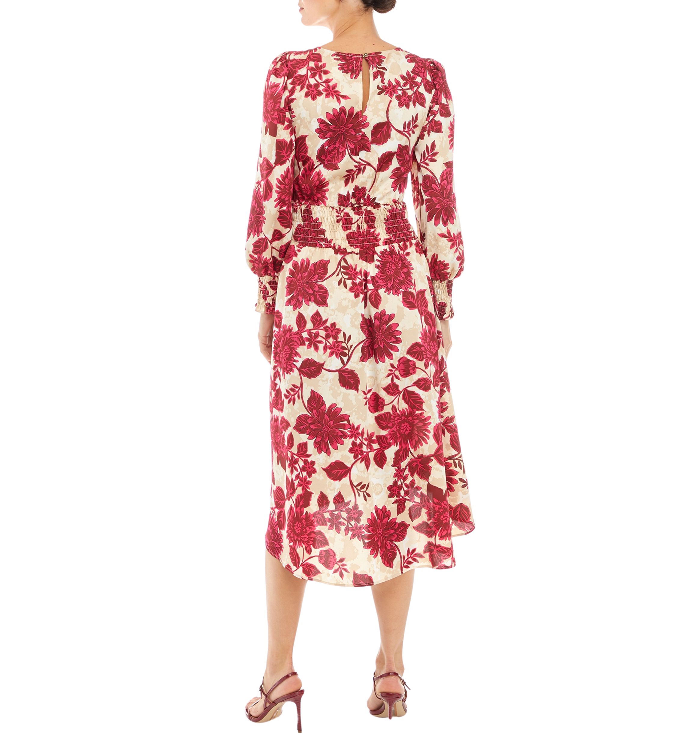 Womens Smocked Side Slit Dress