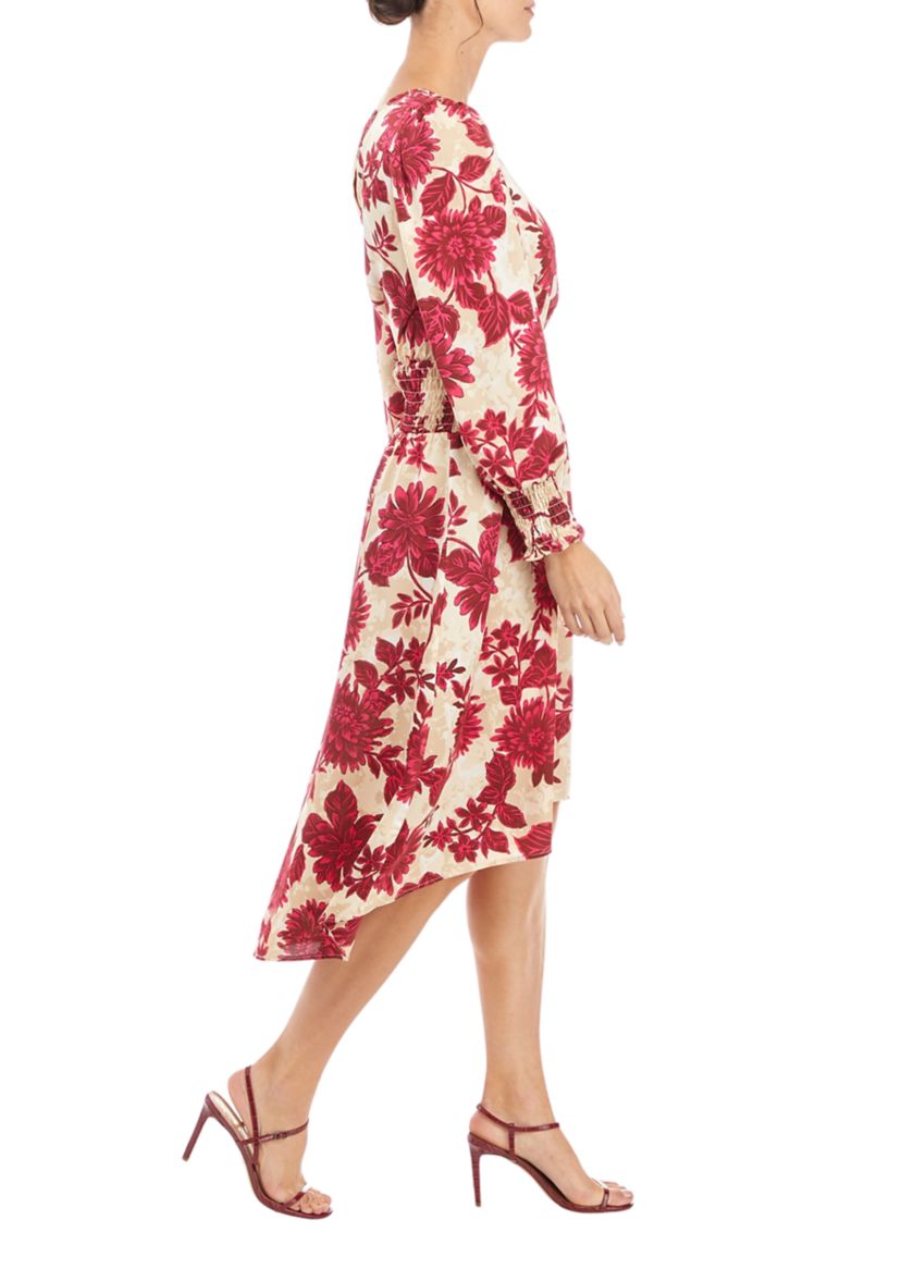 Womens Smocked Side Slit Dress
