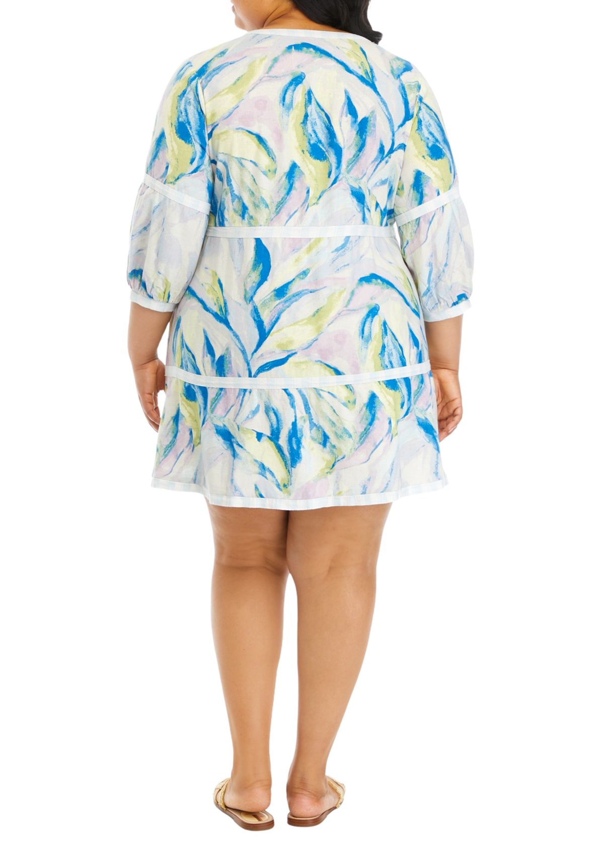 Plus Size Printed Mini Dress