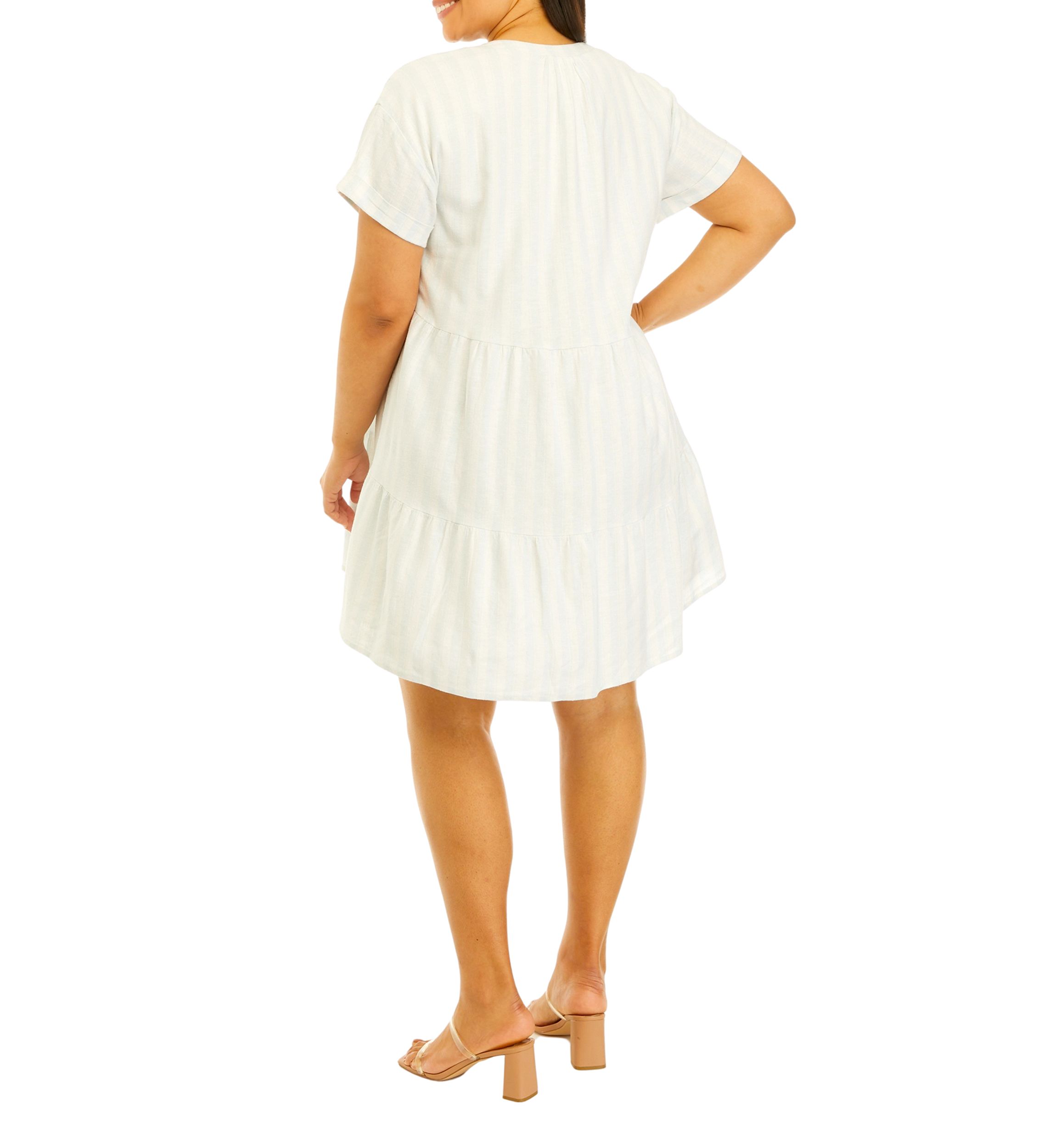 Plus Size Yarn Die High Low Dress
