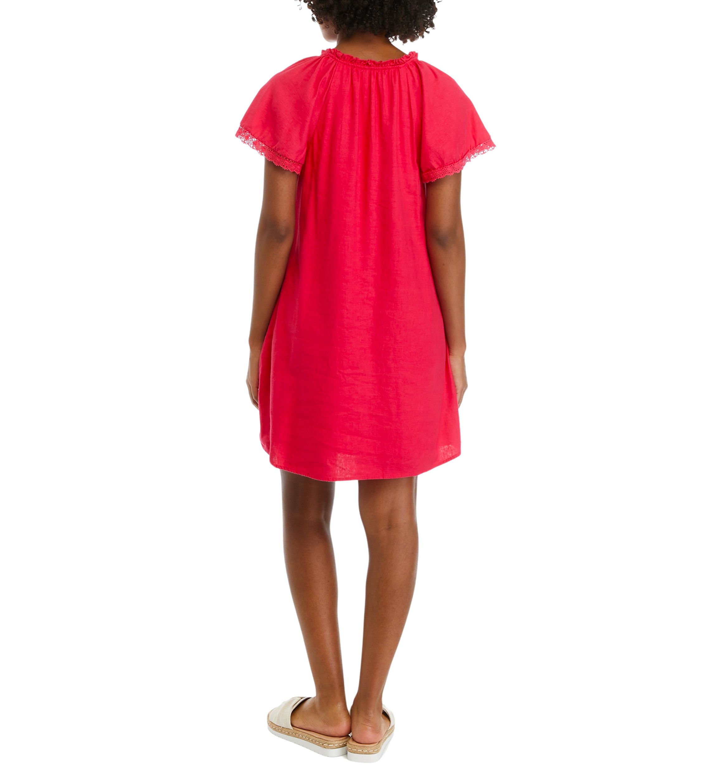 Womens Split Neck Raglan Sleeve Dress