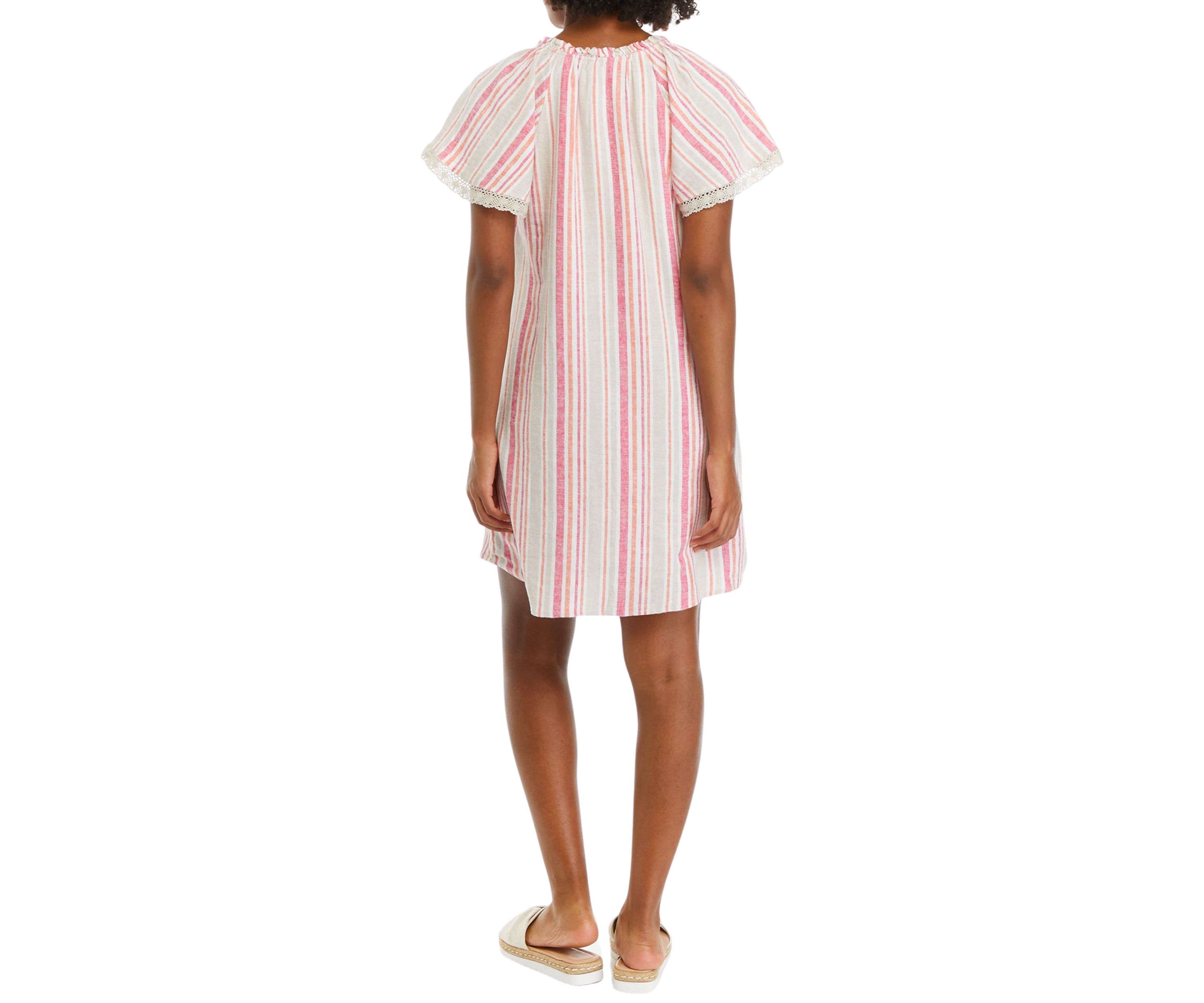 	  Womens Split Neck Raglan Sleeve Dress 