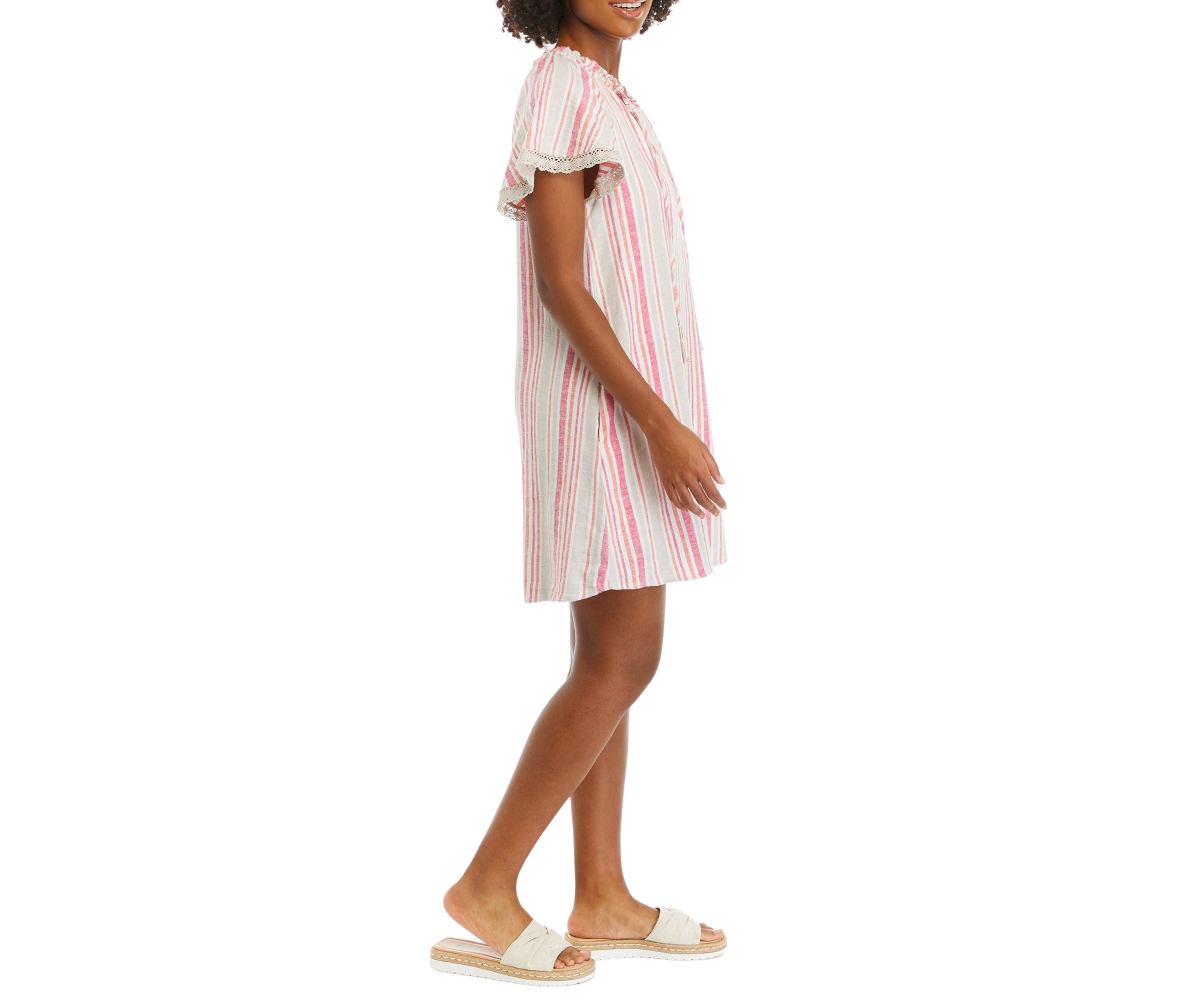 	  Womens Split Neck Raglan Sleeve Dress 