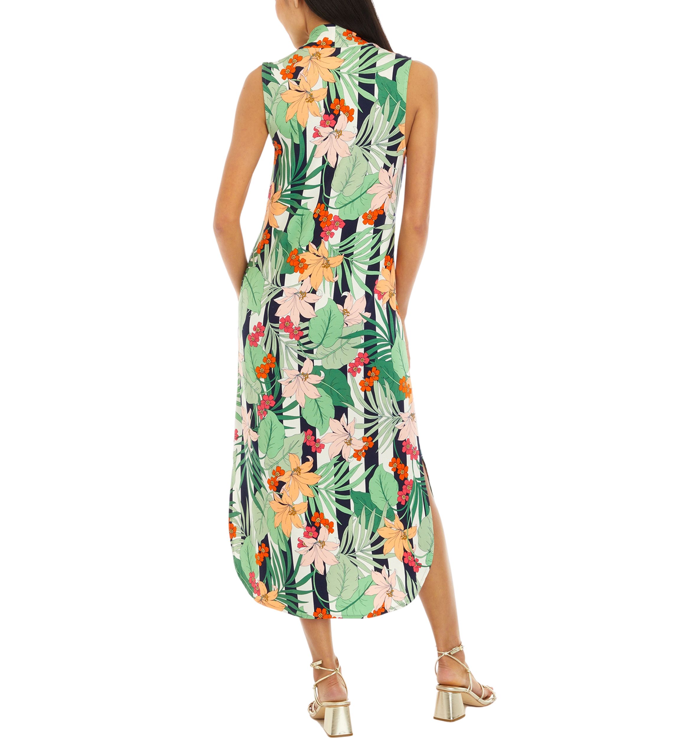 Womens Sleeveless Knit Midi Dress