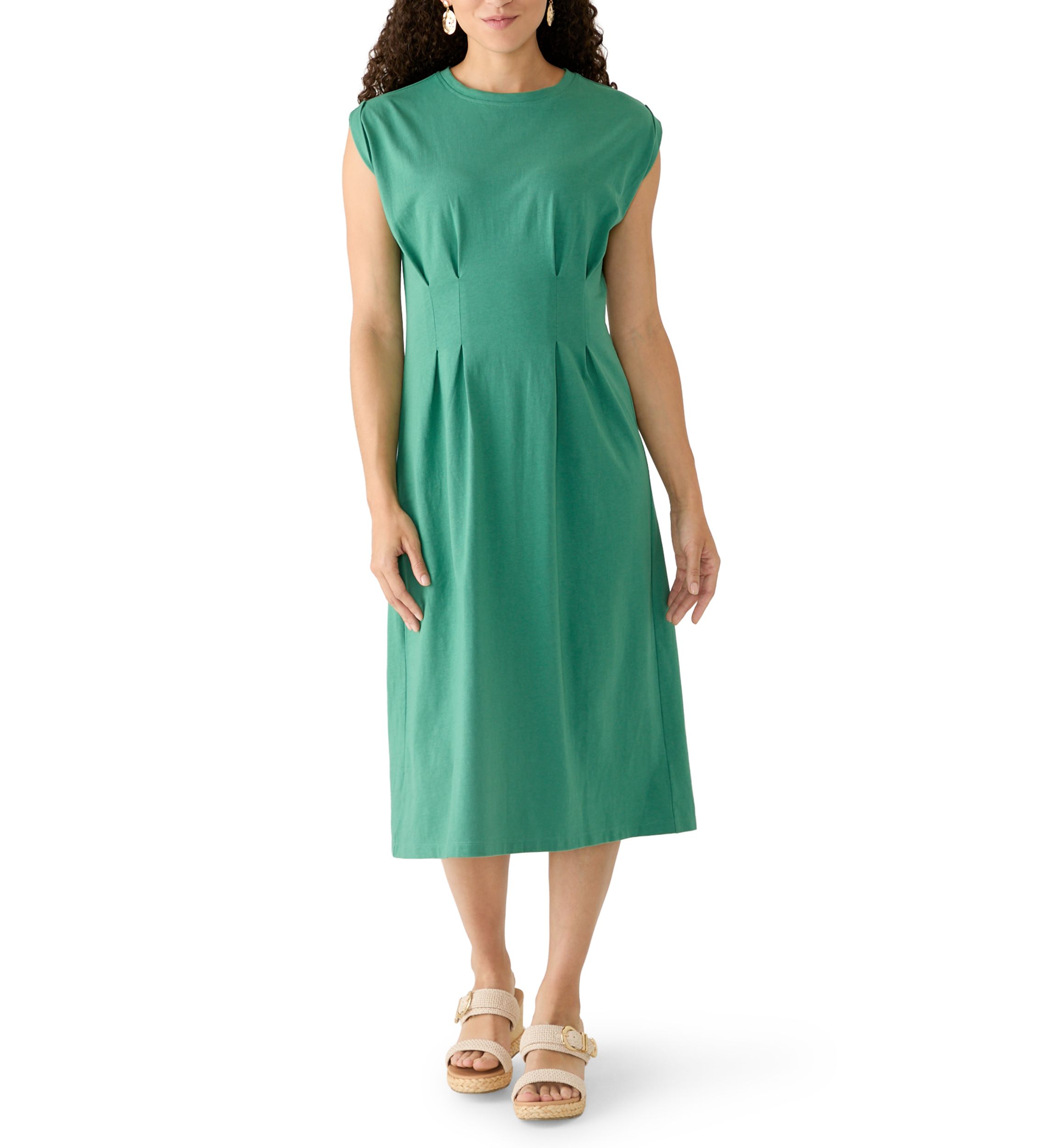 cupio green dress Cupio Women's Sleeveless Knit Midi Dress, Green, Medium