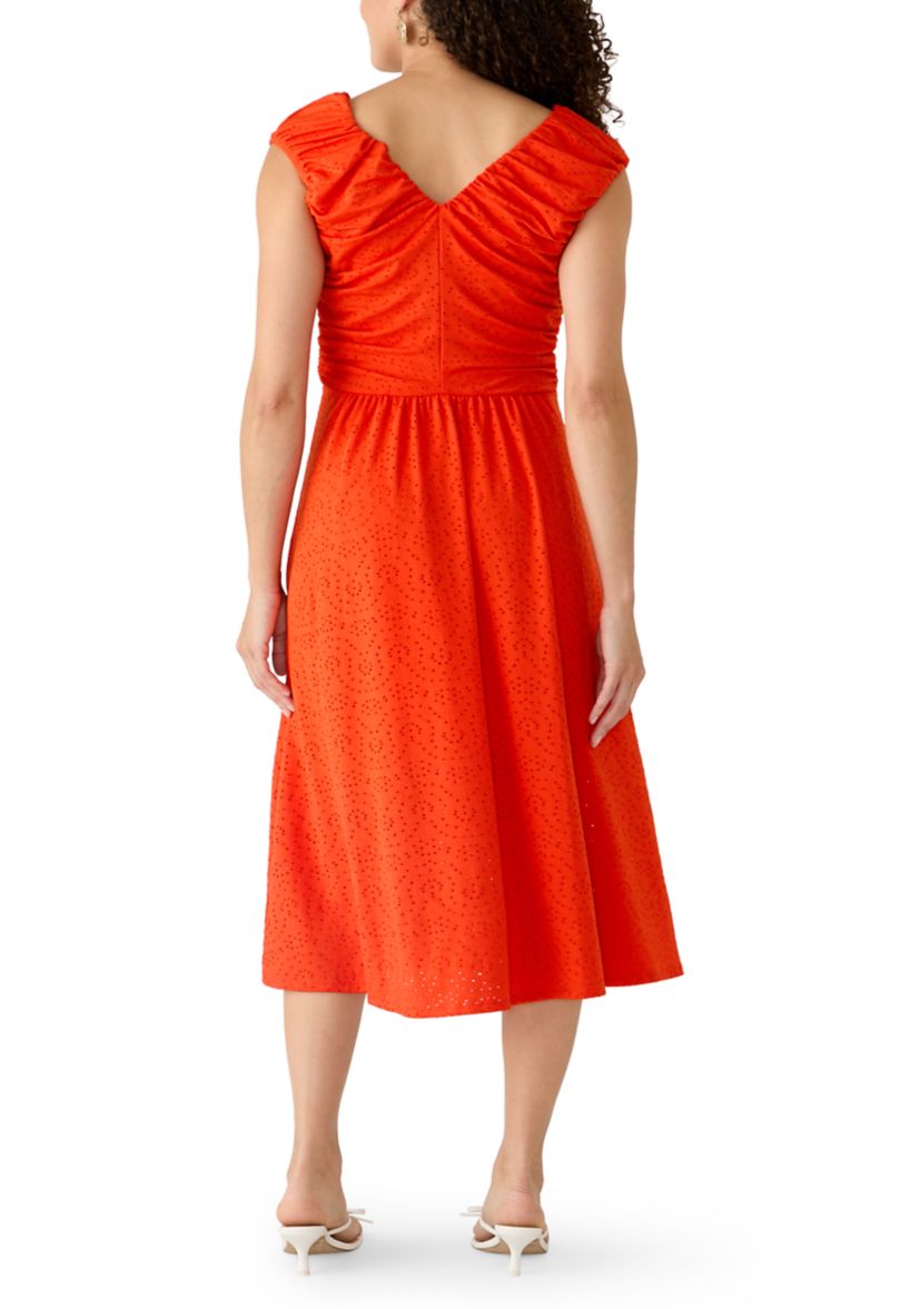 petite fitted midi dress Mac Duggal Petite Floral Brocade Strapless Fitted Midi Dress