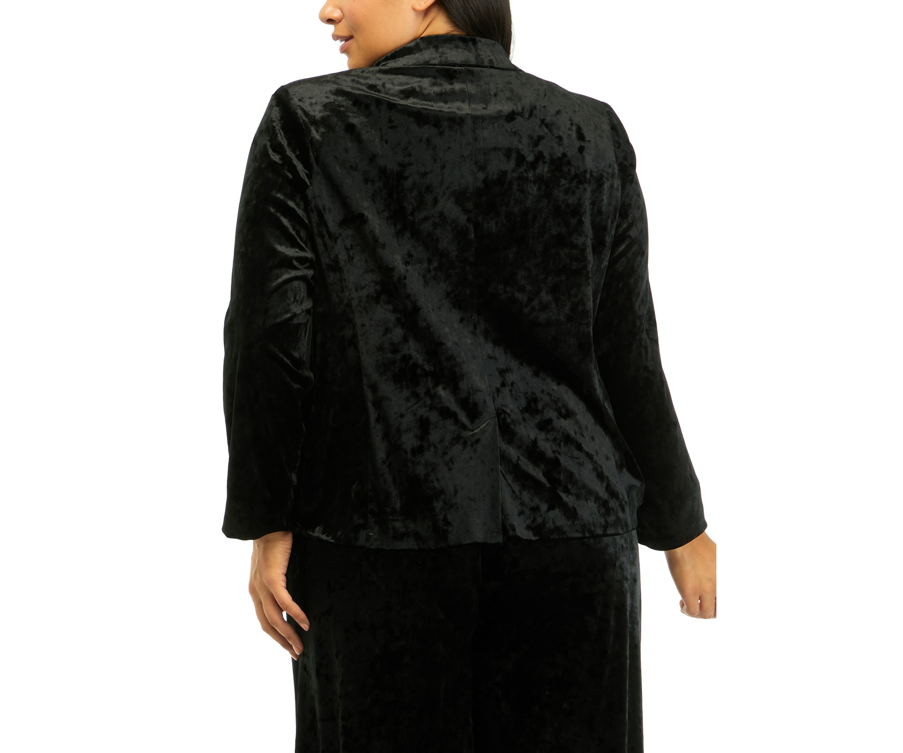 Womens Long Sleeve Velvet Blazer