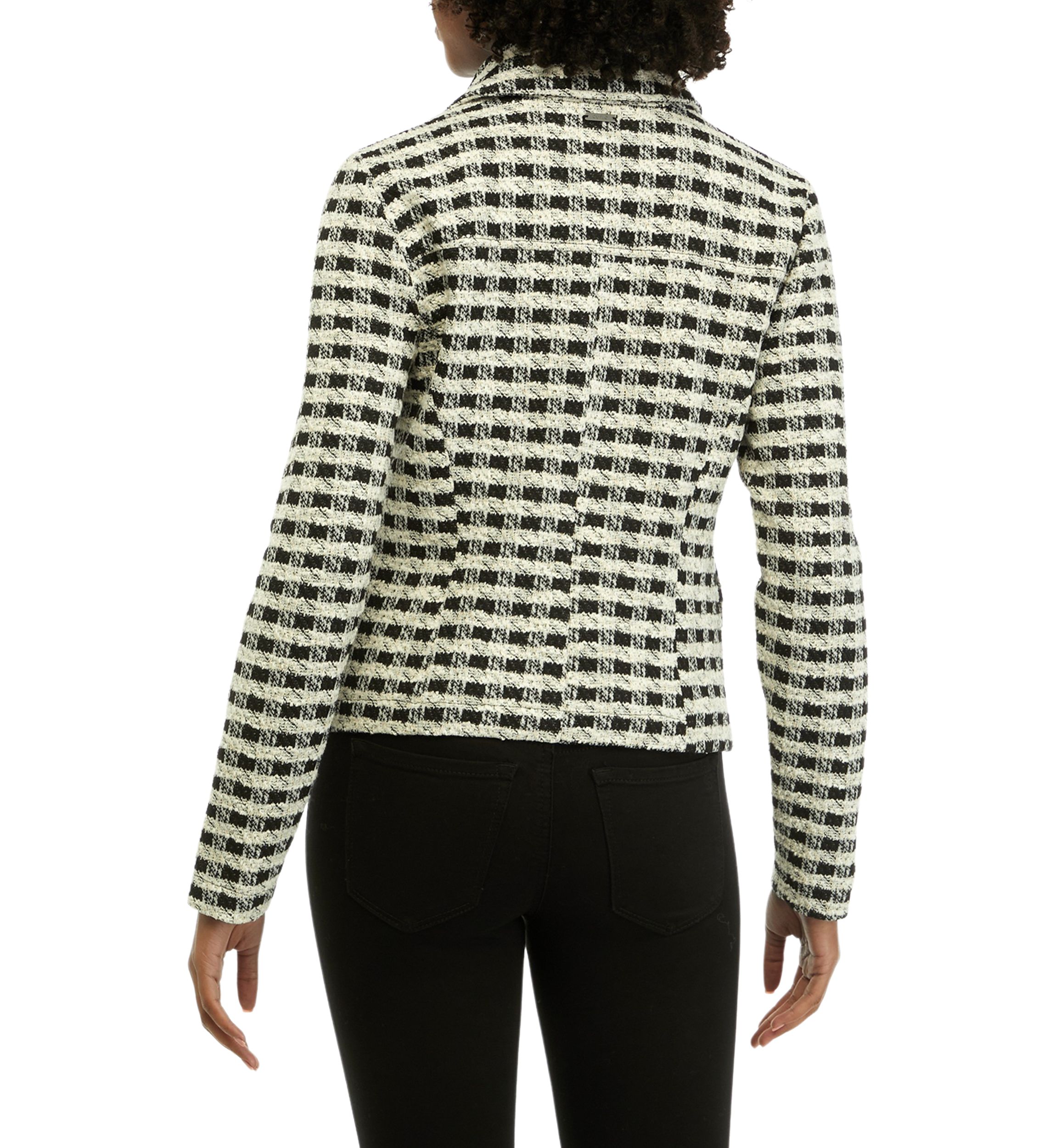 Womens Plaid Moto Jacket 