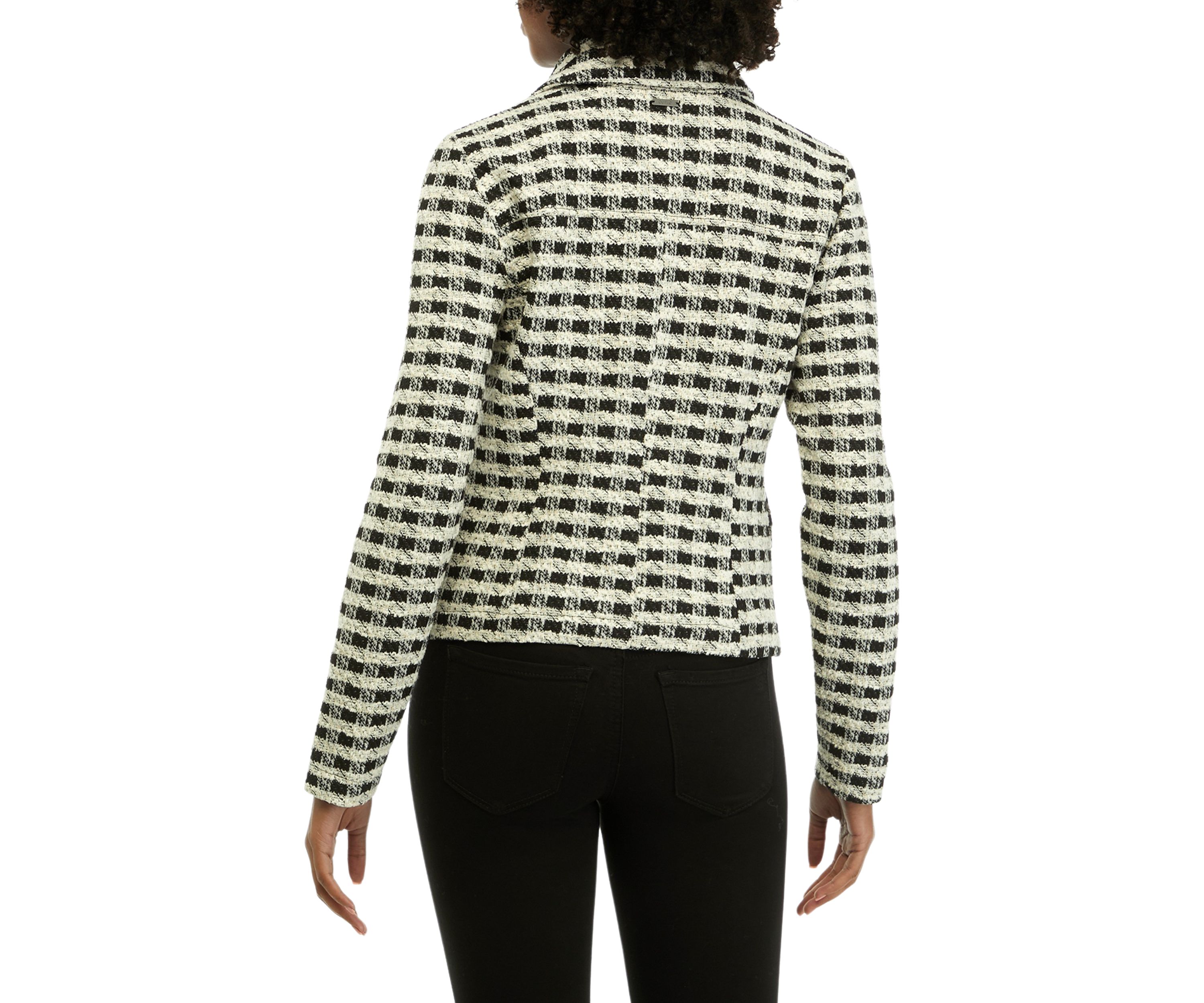 Womens Plaid Moto Jacket 