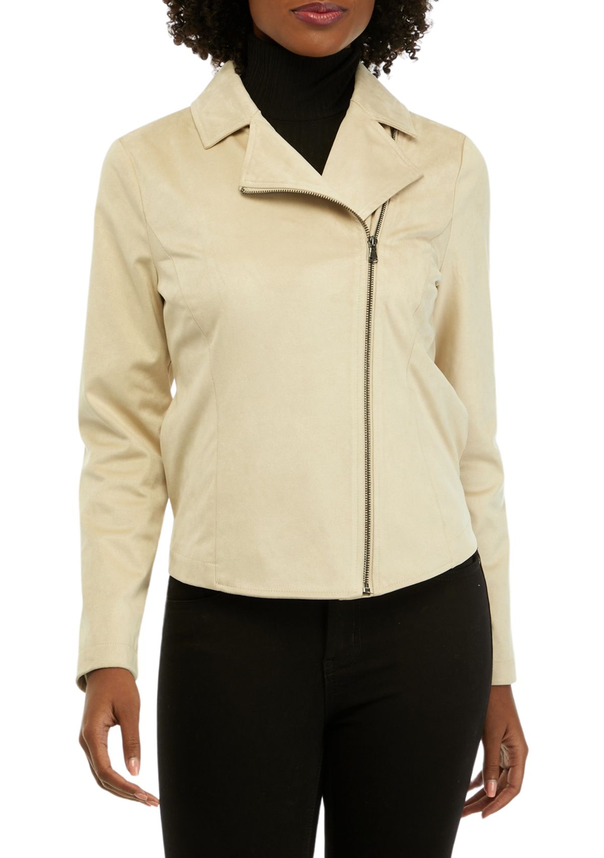Womens Suede Moto Jacket 