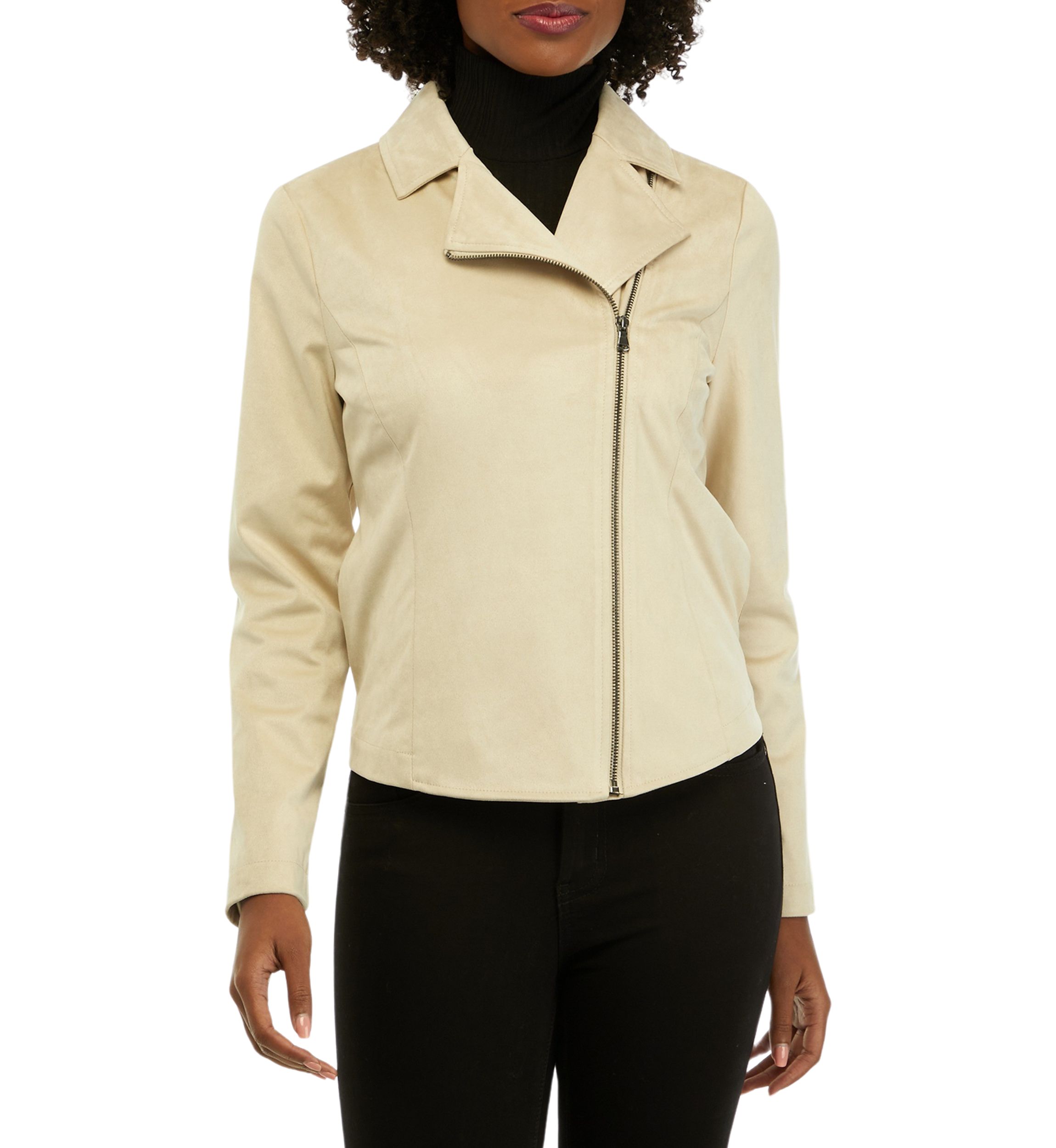 Womens Suede Moto Jacket 
