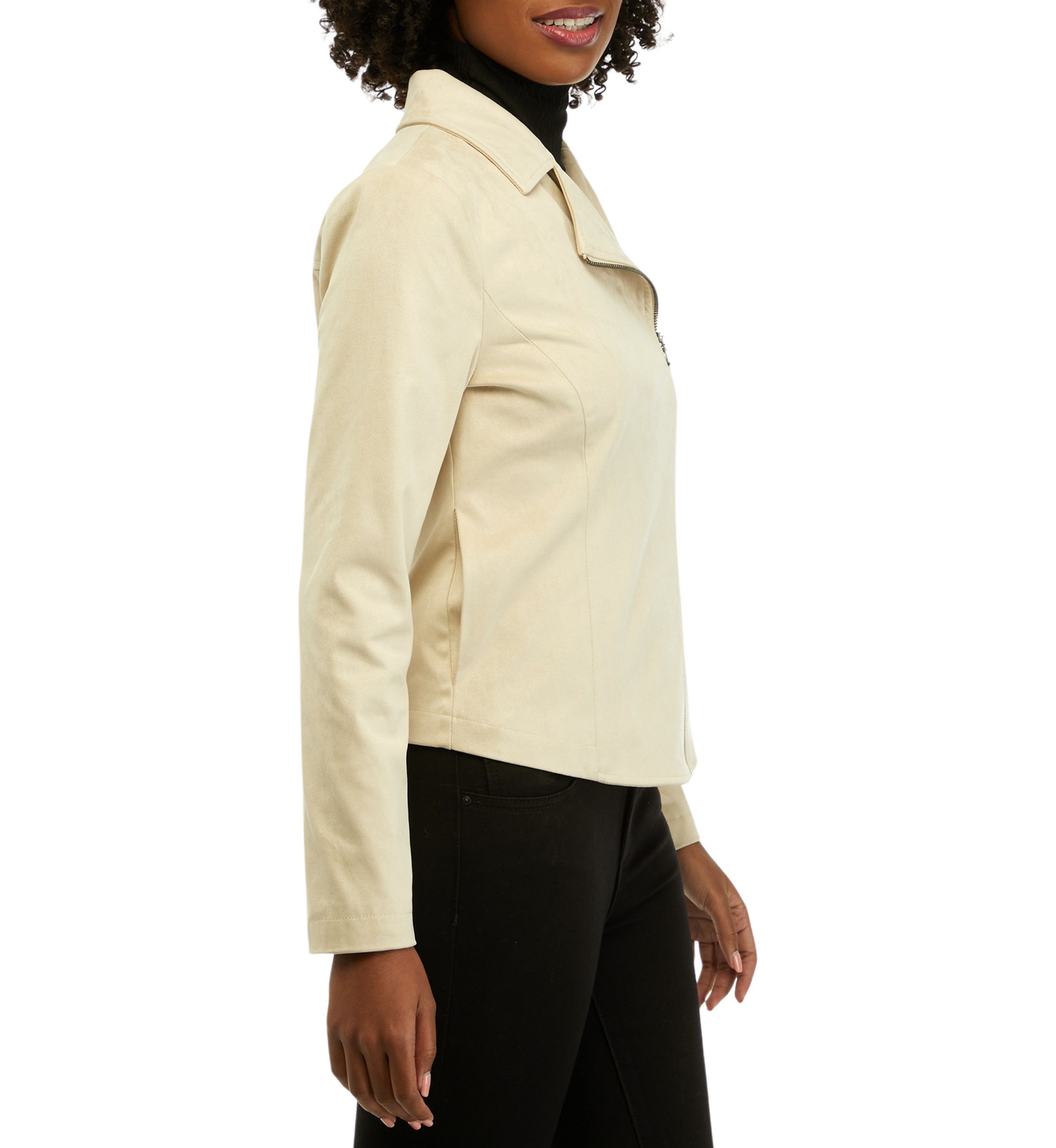 Womens Suede Moto Jacket 