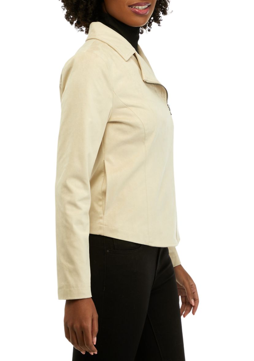 Womens Suede Moto Jacket 