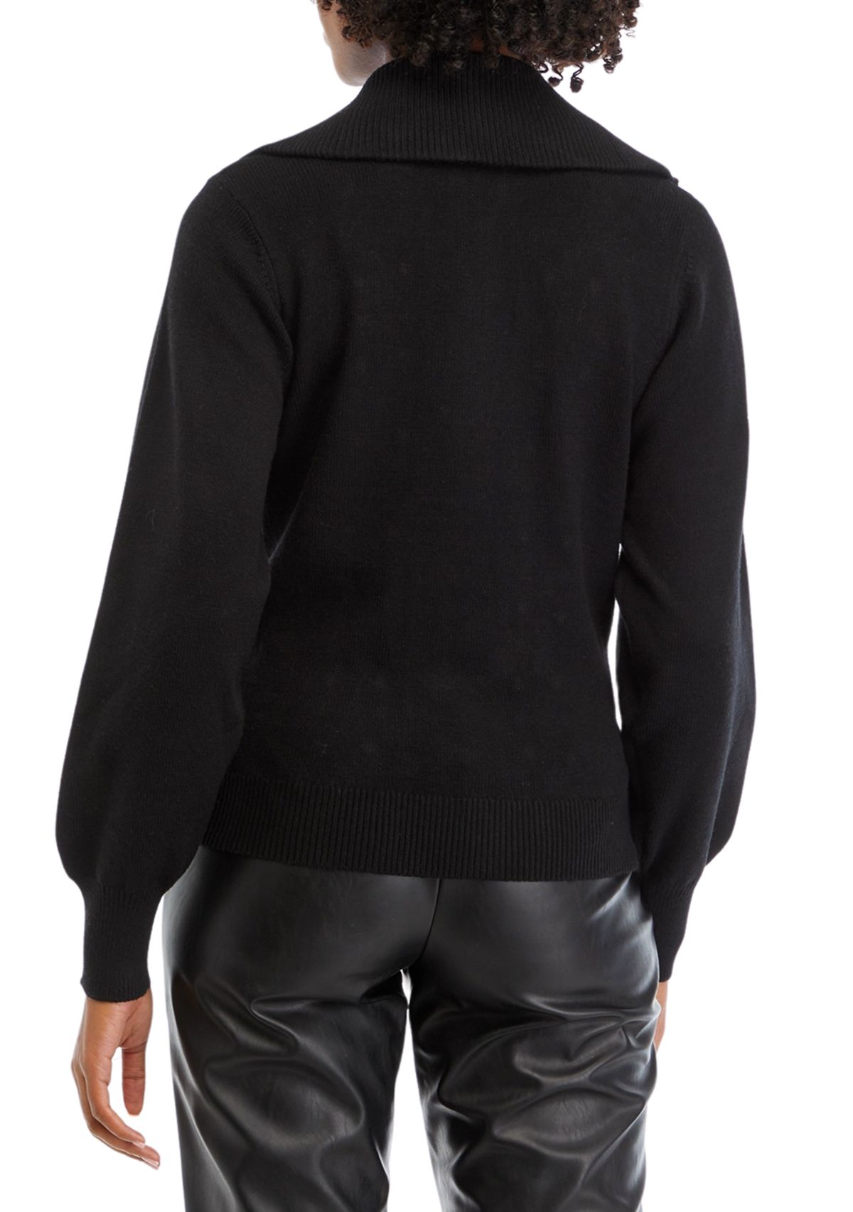 Womens Half Zip Pearl Sweater
