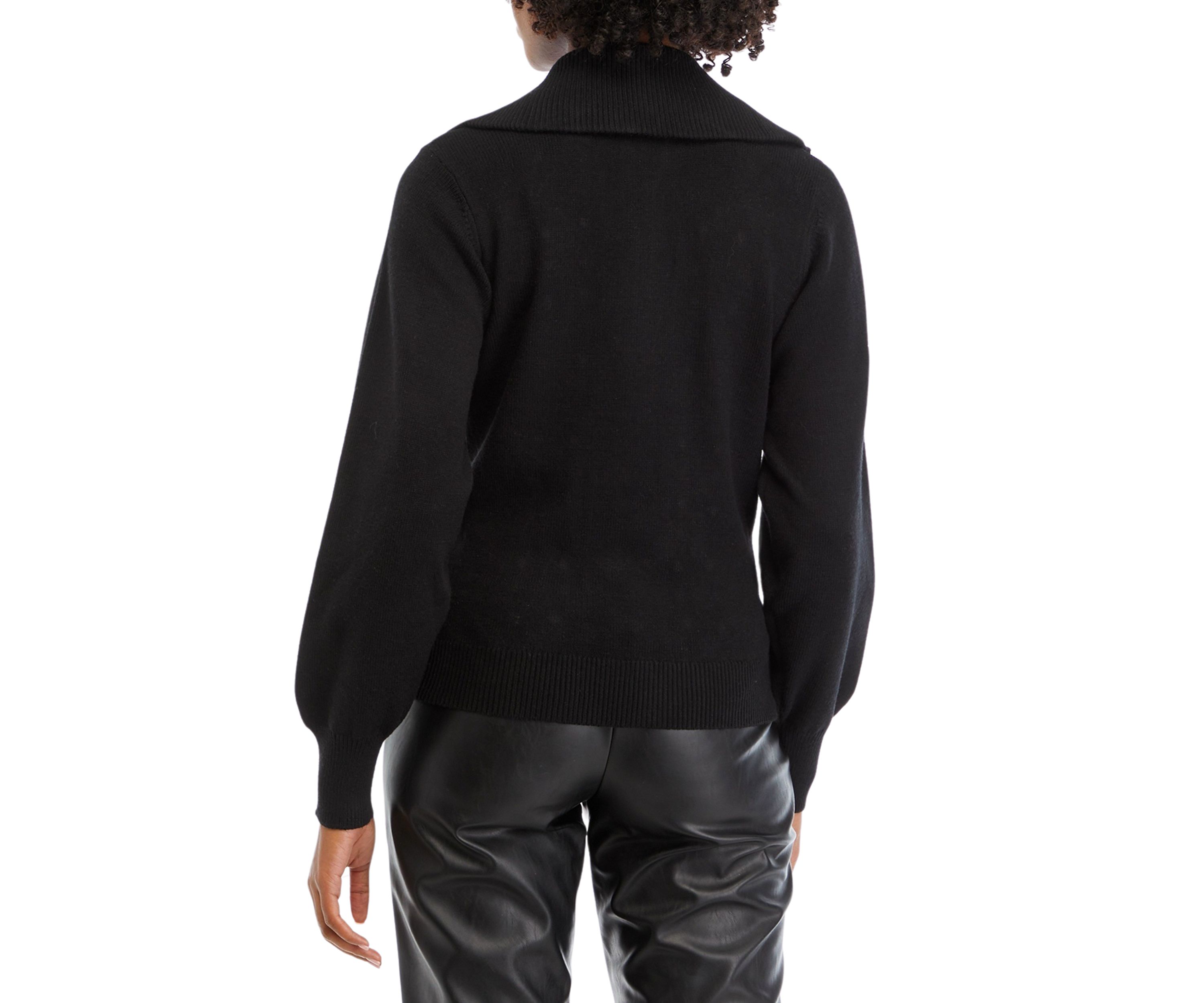 Womens Half Zip Pearl Sweater