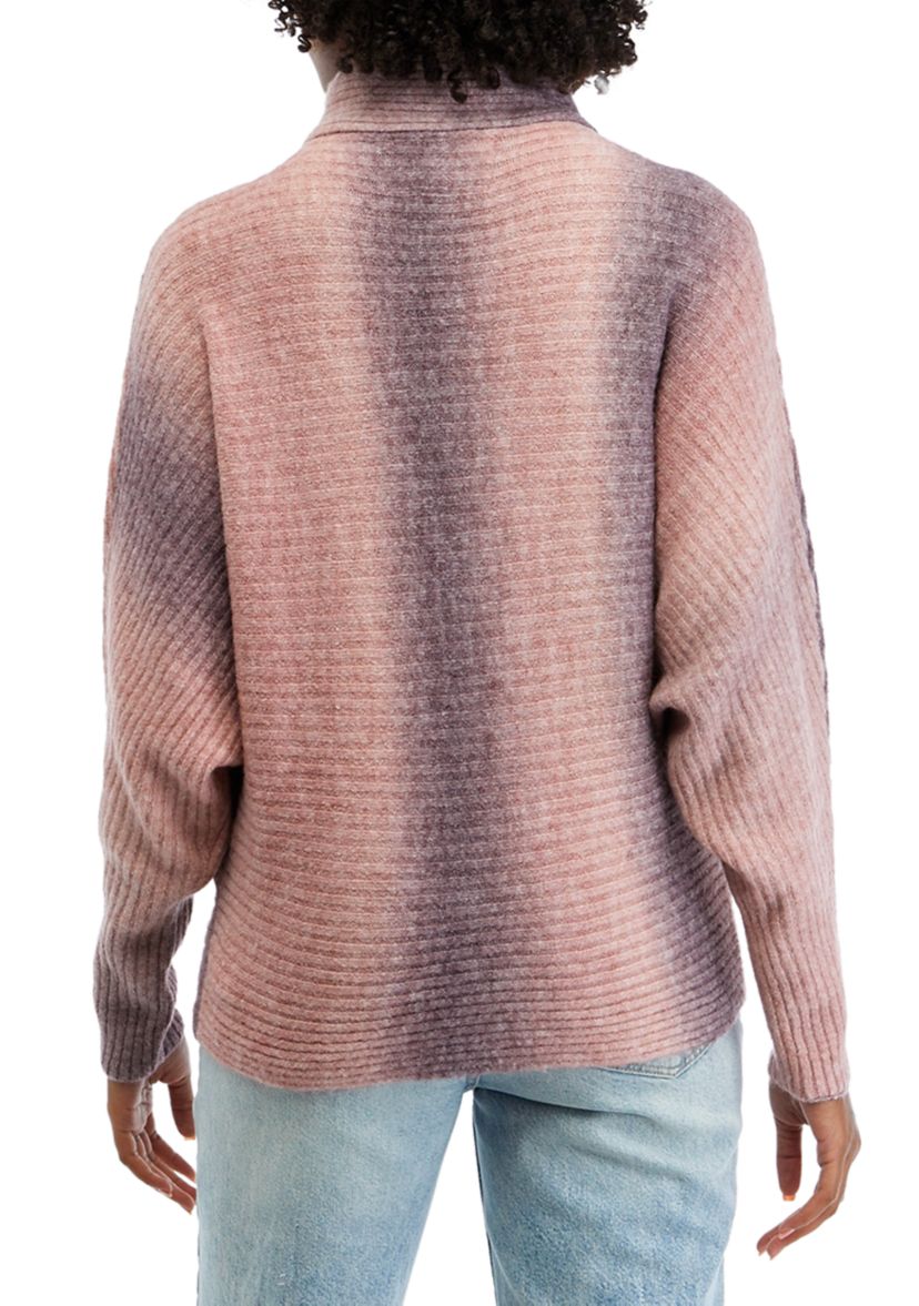 Womens Ribbed Dolman Ombré Sweater